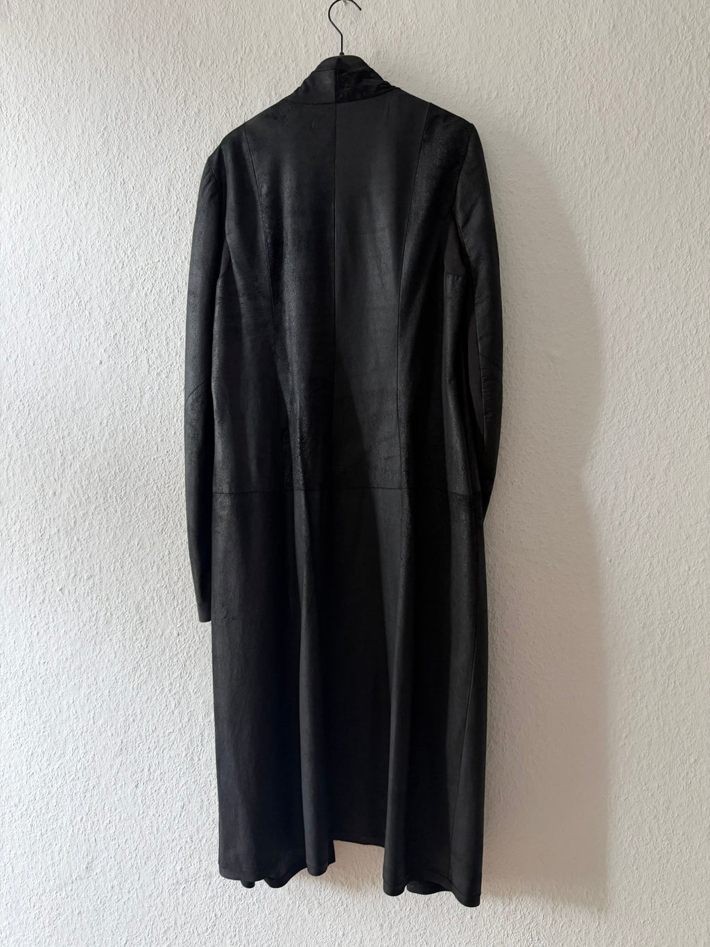 S/S 13 "ISLAND" Black Blistered Lamb Leather Coat Rick Owens L/XL