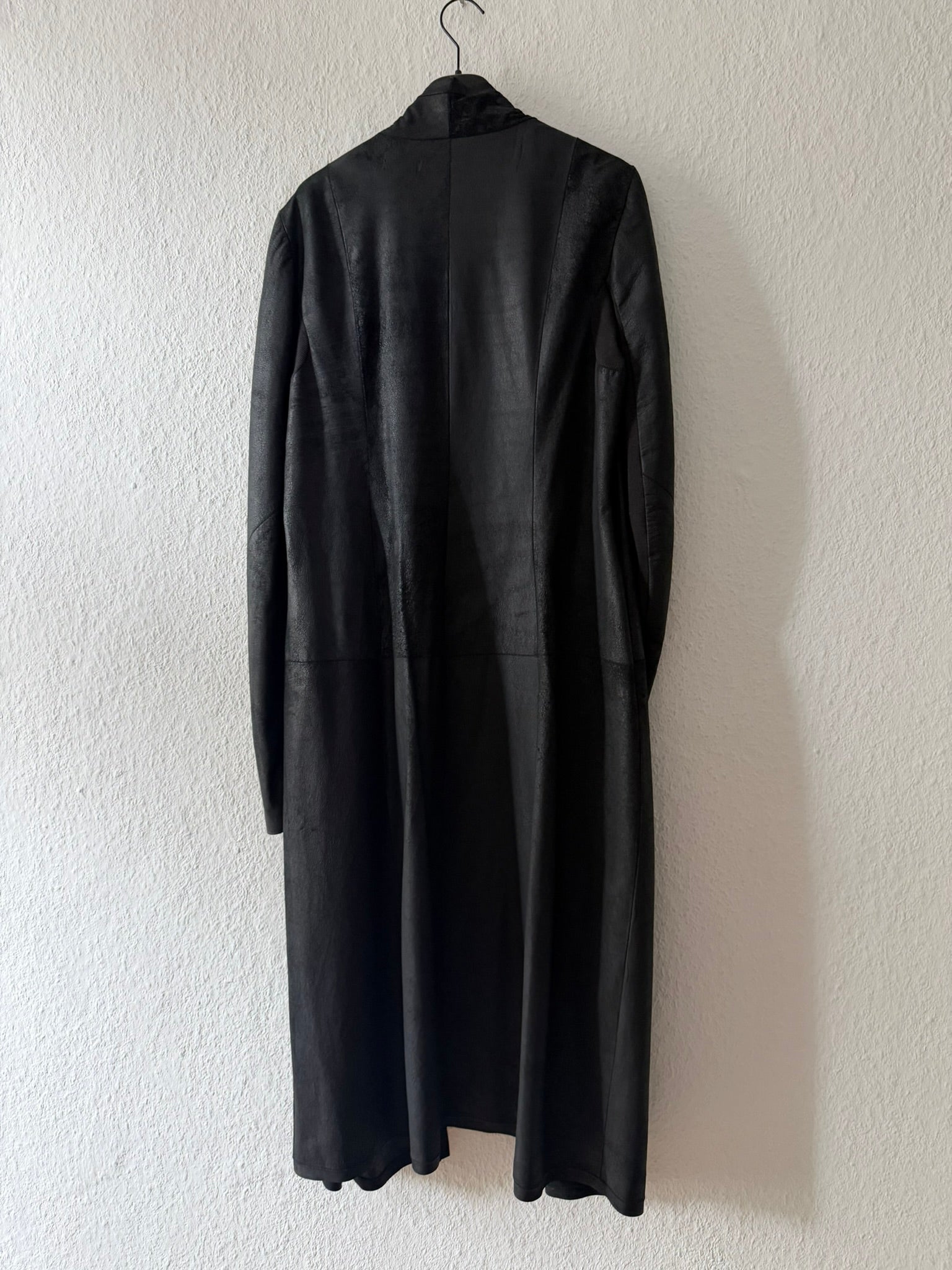 S/S 13 "ISLAND" Black Blistered Lamb Leather Coat Rick Owens L/XL