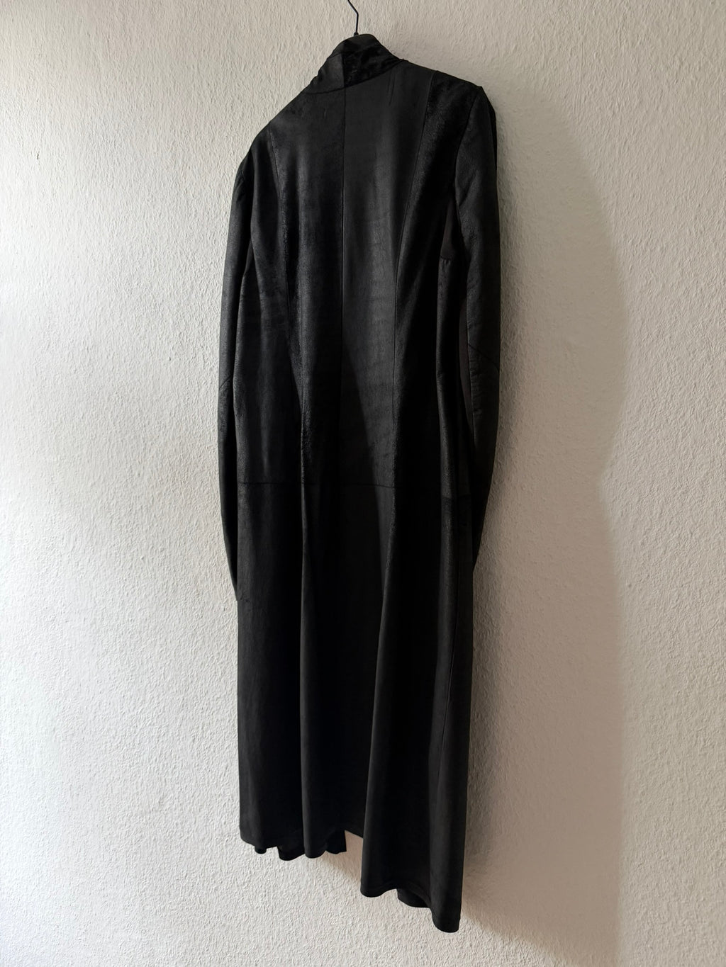 S/S 13 "ISLAND" Black Blistered Lamb Leather Coat Rick Owens L/XL