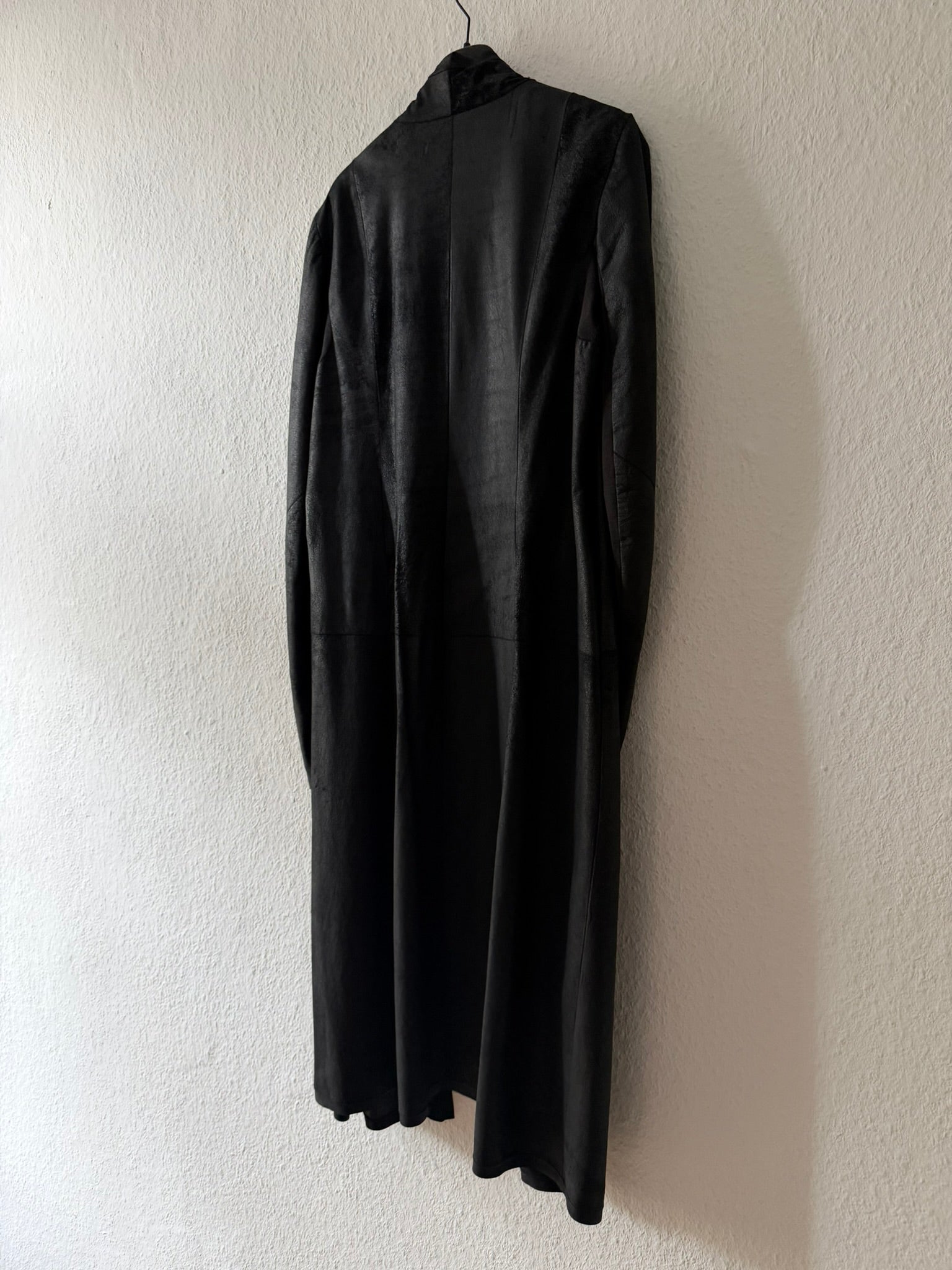 S/S 13 "ISLAND" Black Blistered Lamb Leather Coat Rick Owens L/XL
