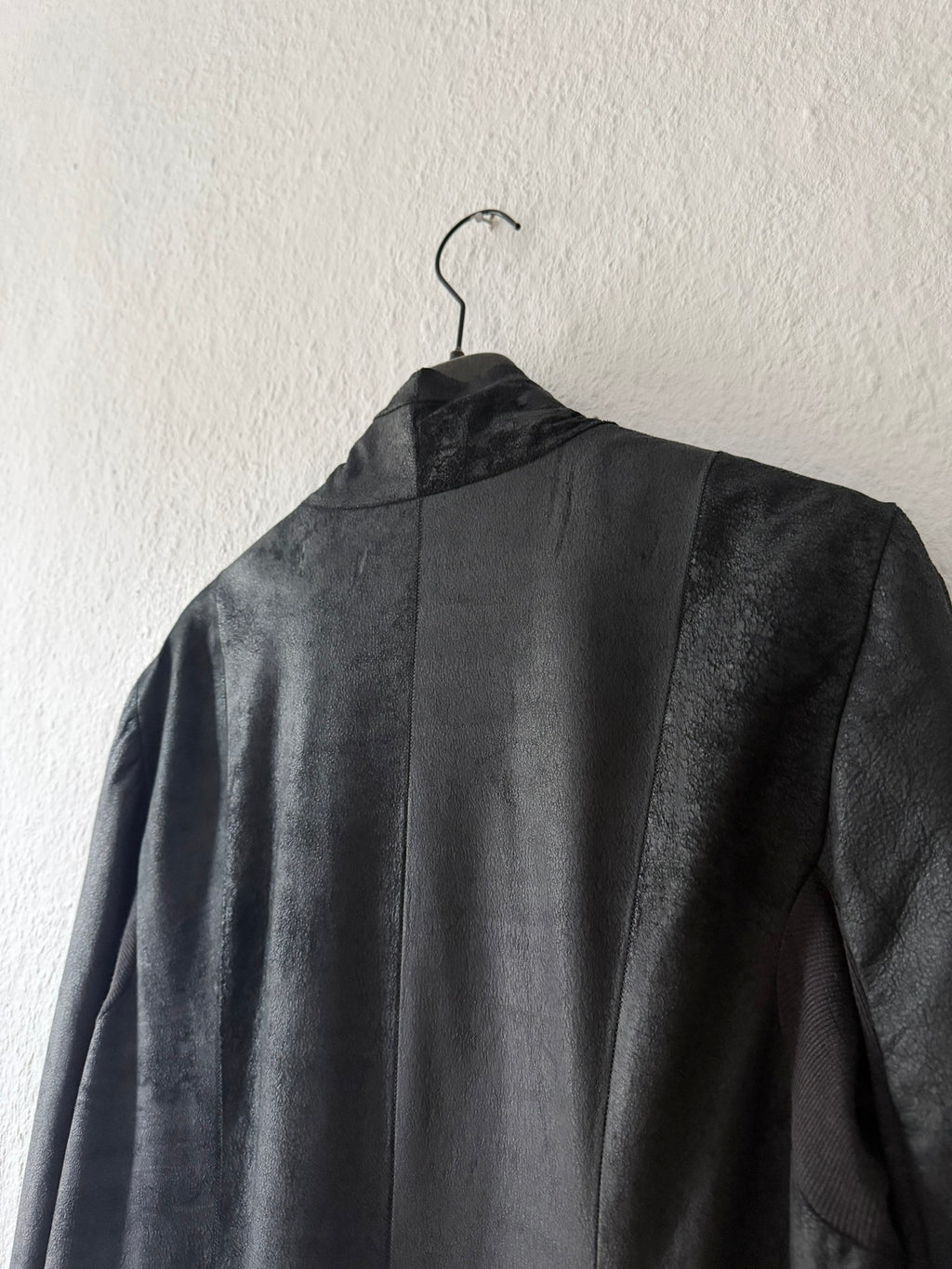 S/S 13 "ISLAND" Black Blistered Lamb Leather Coat Rick Owens L/XL