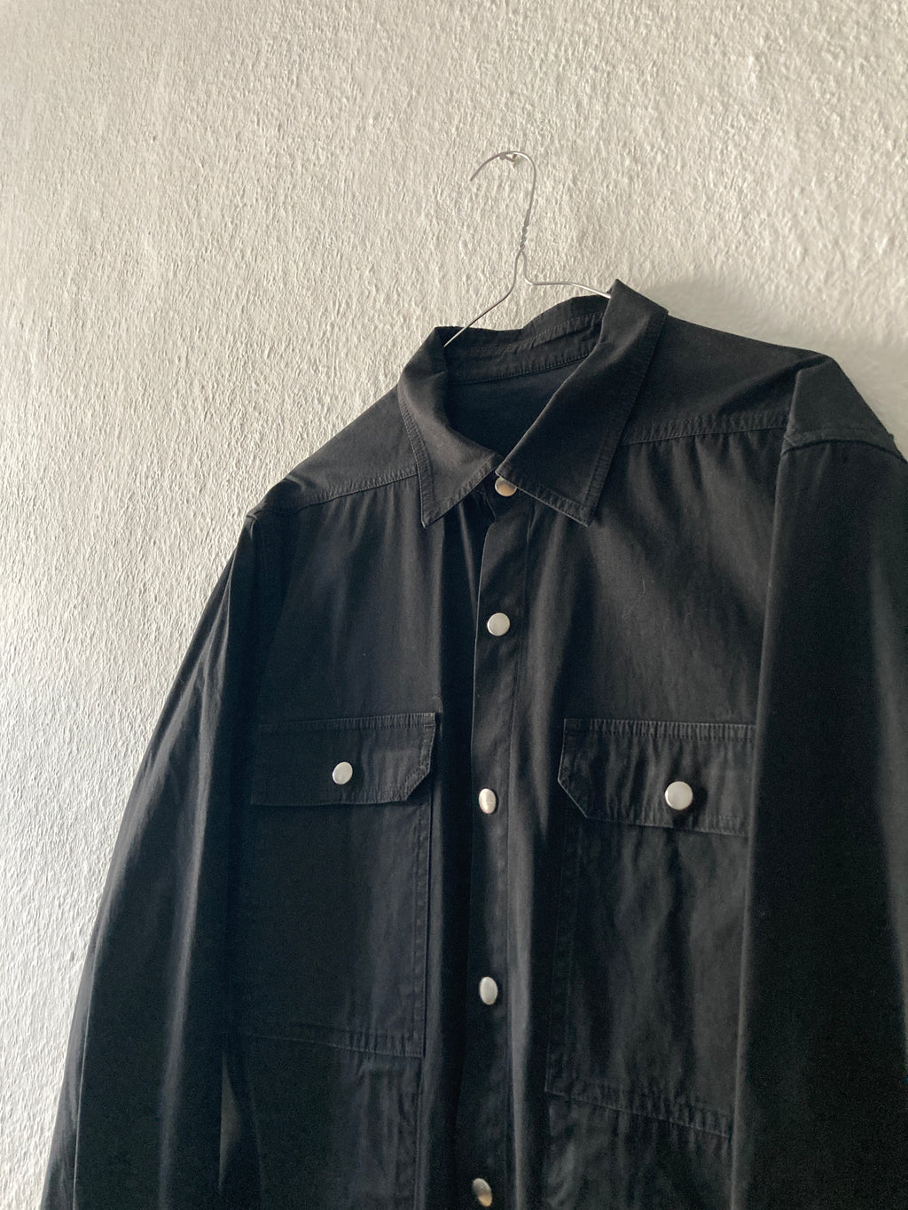 S/S 19 "BABEL" Black Shirt Jacket Rick Owens IT52/L