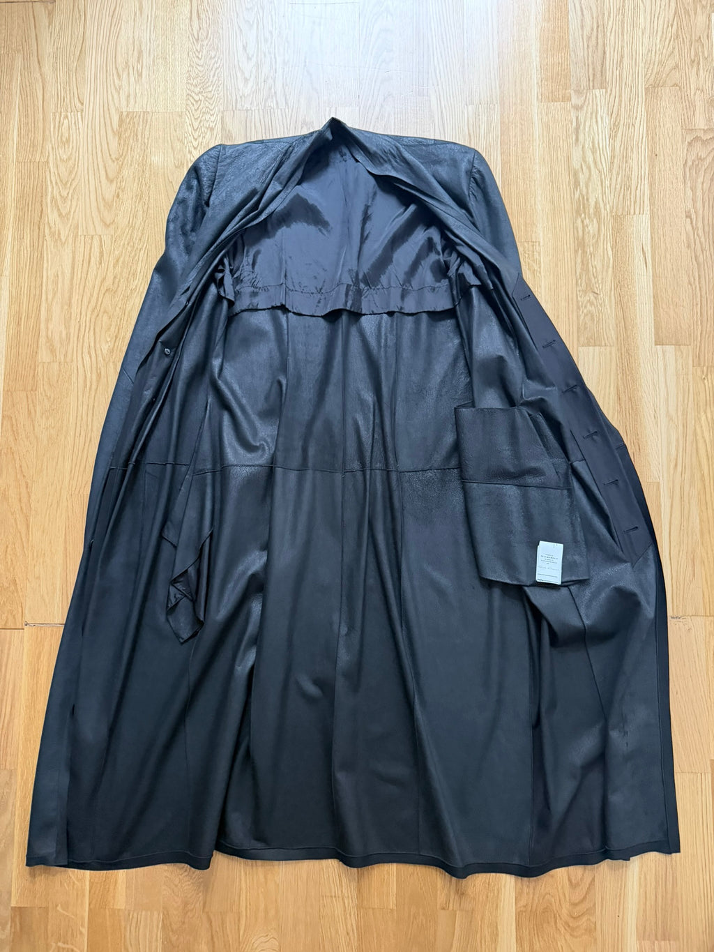 S/S 13 "ISLAND" Black Blistered Lamb Leather Coat Rick Owens L/XL