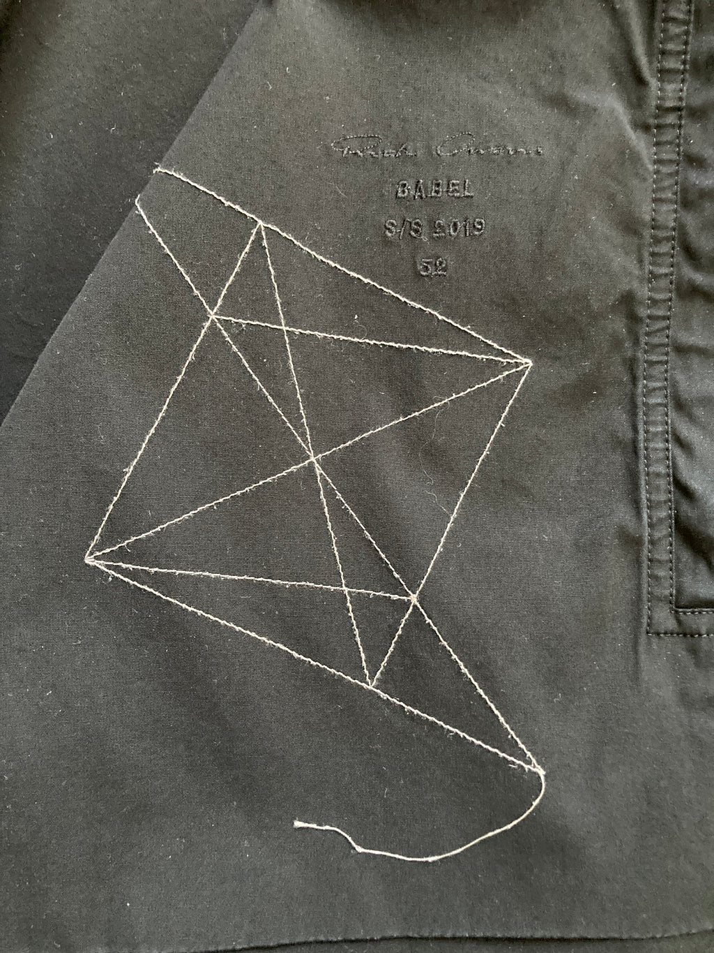 S/S 19 "BABEL" Black Shirt Jacket Rick Owens IT52/L