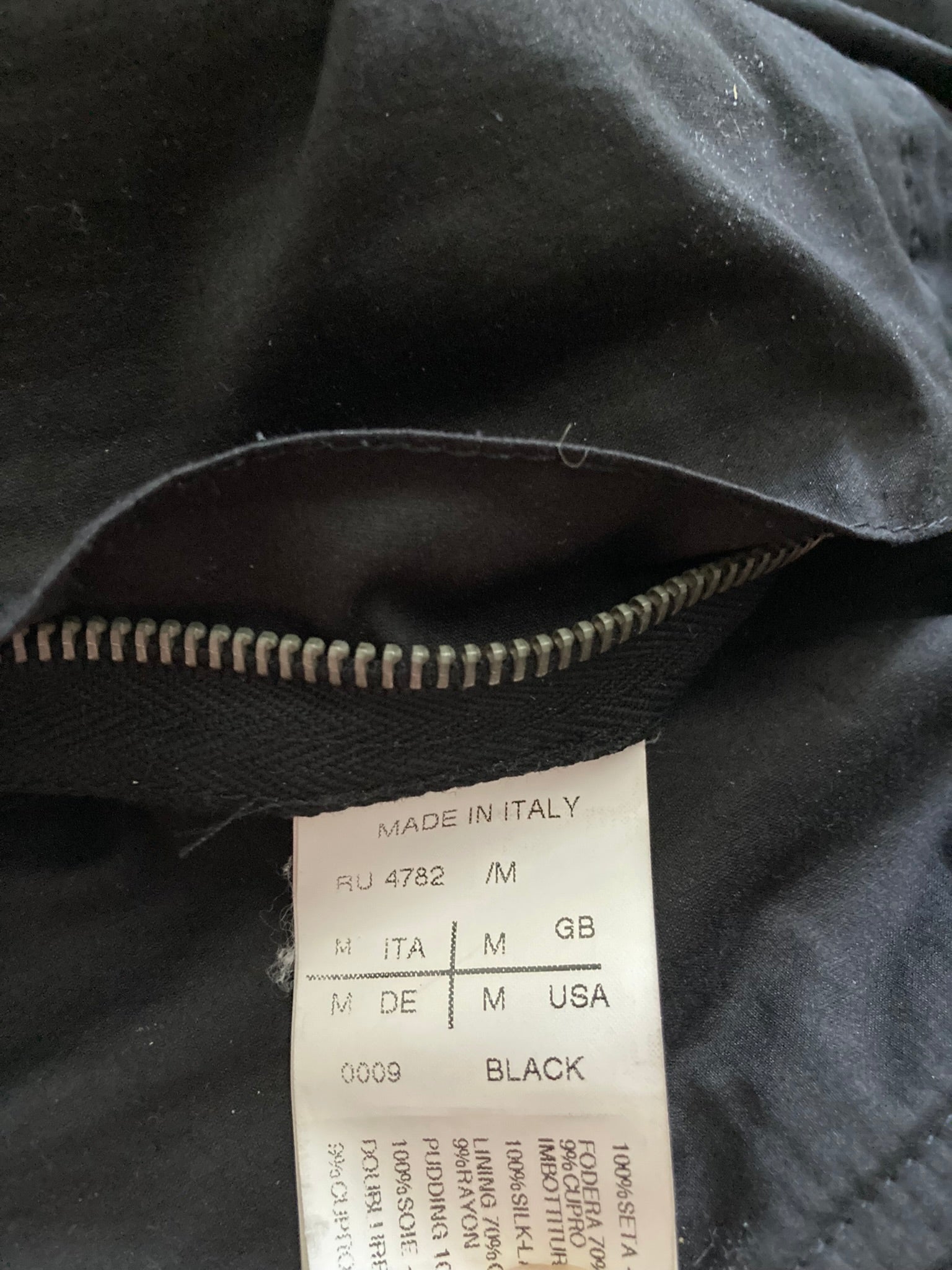 F/W 09 "CRUST" Runway Silk Exploder Jacket in Black and Size M