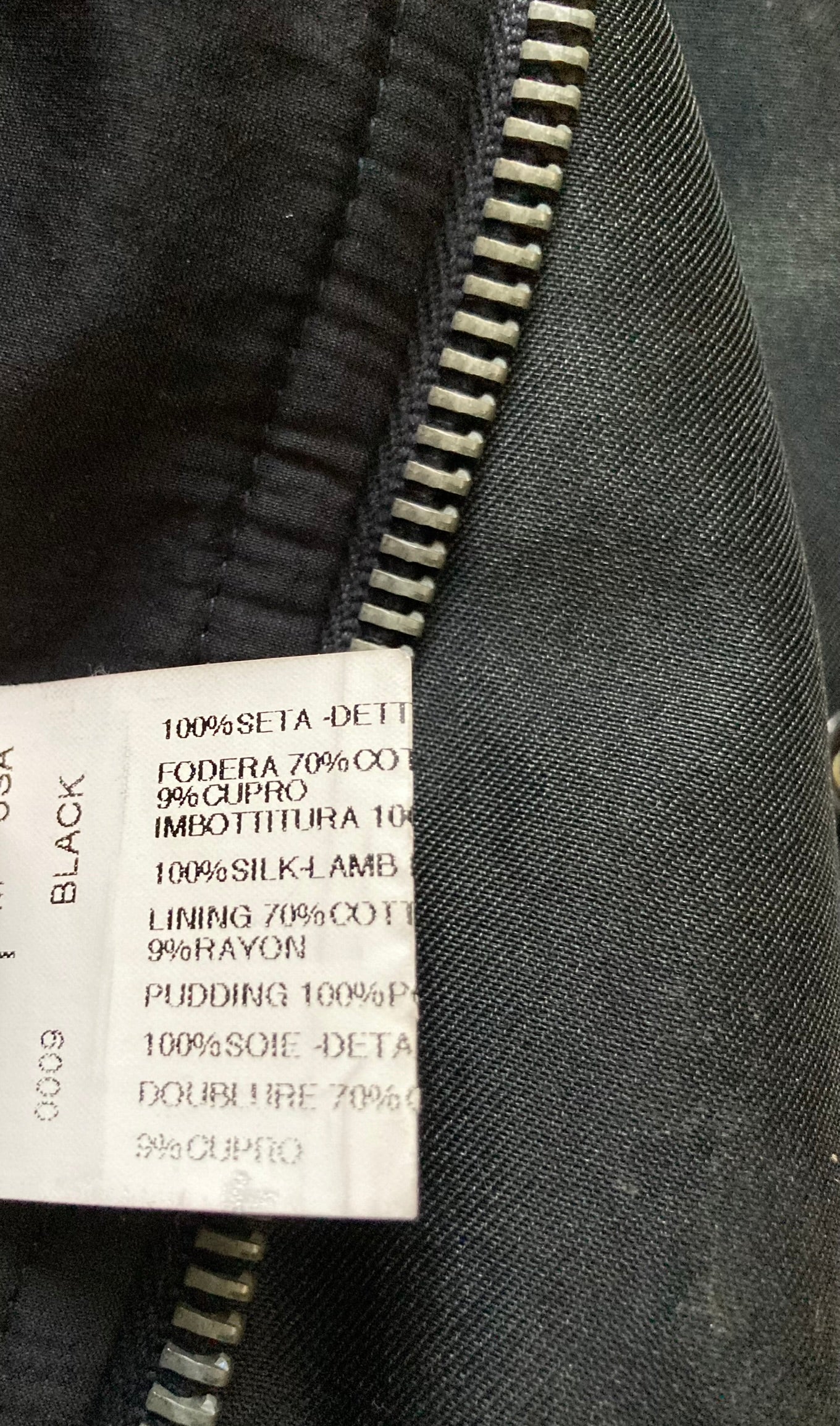 F/W 09 "CRUST" Runway Silk Exploder Jacket in Black and Size M