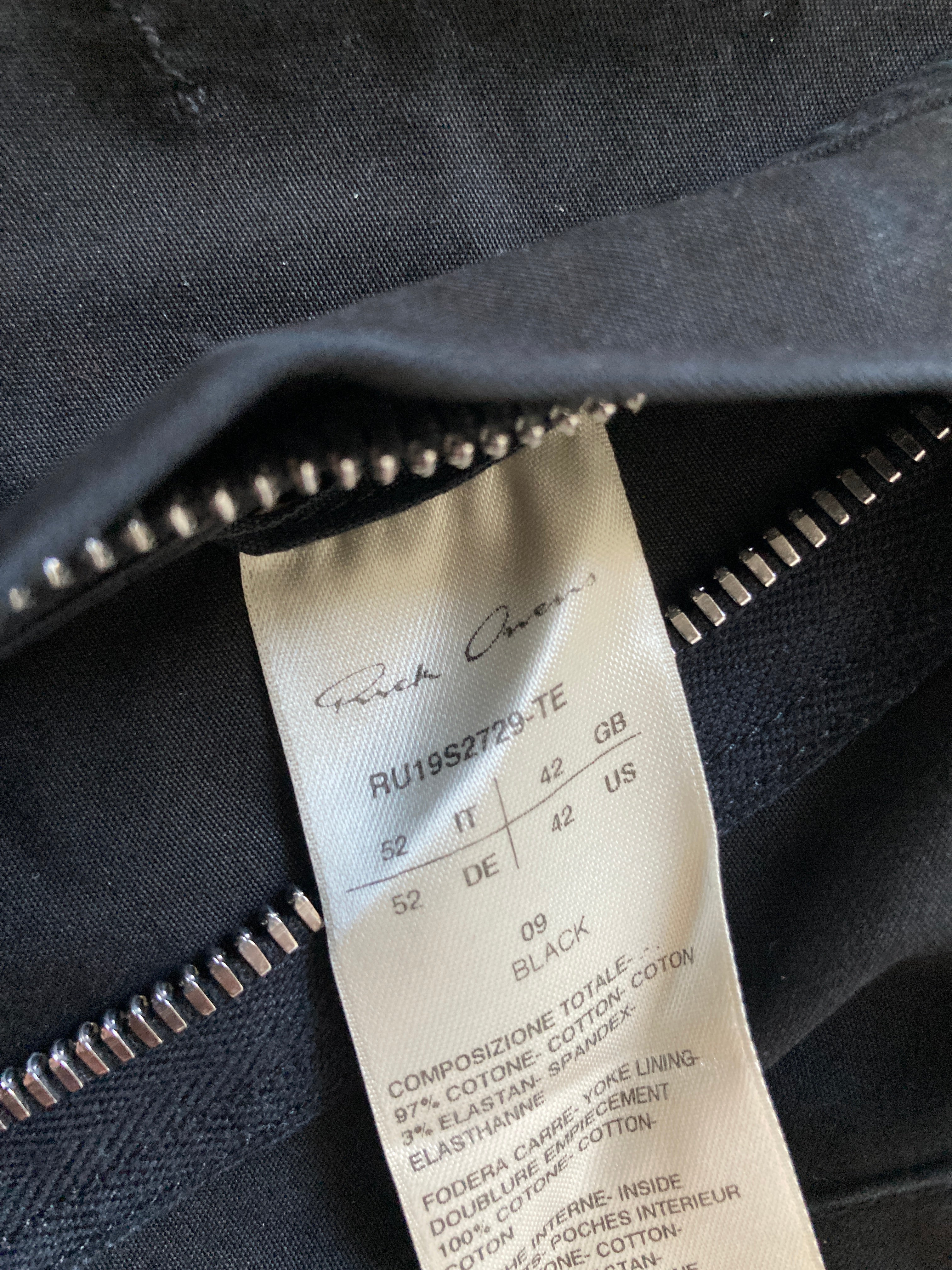 S/S 19 "BABEL" Black Shirt Jacket Rick Owens IT52/L