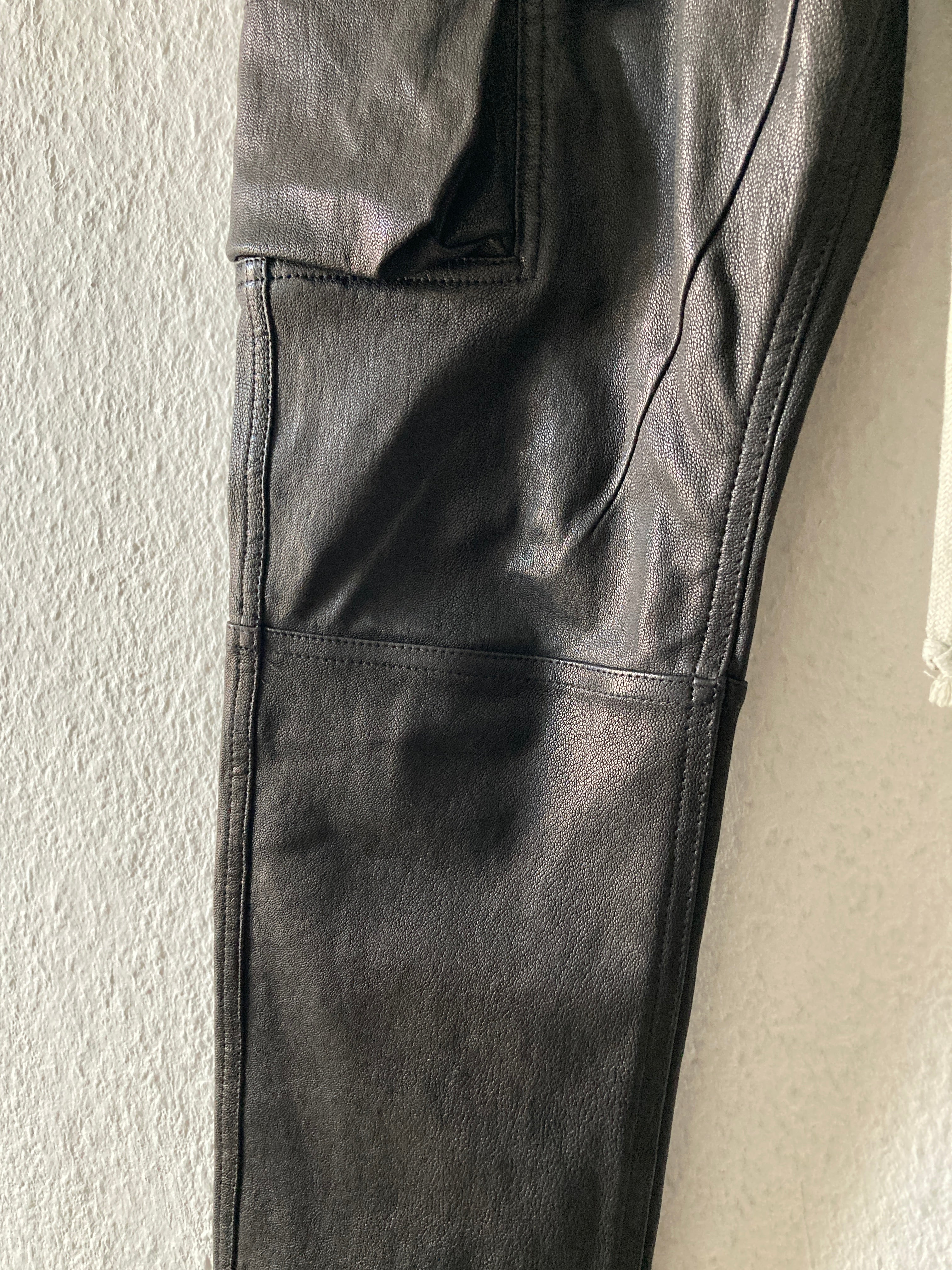 F/W 22 "STROBE" Goat Leather Mastodon Cargo Pants Rick Owens IT46/S