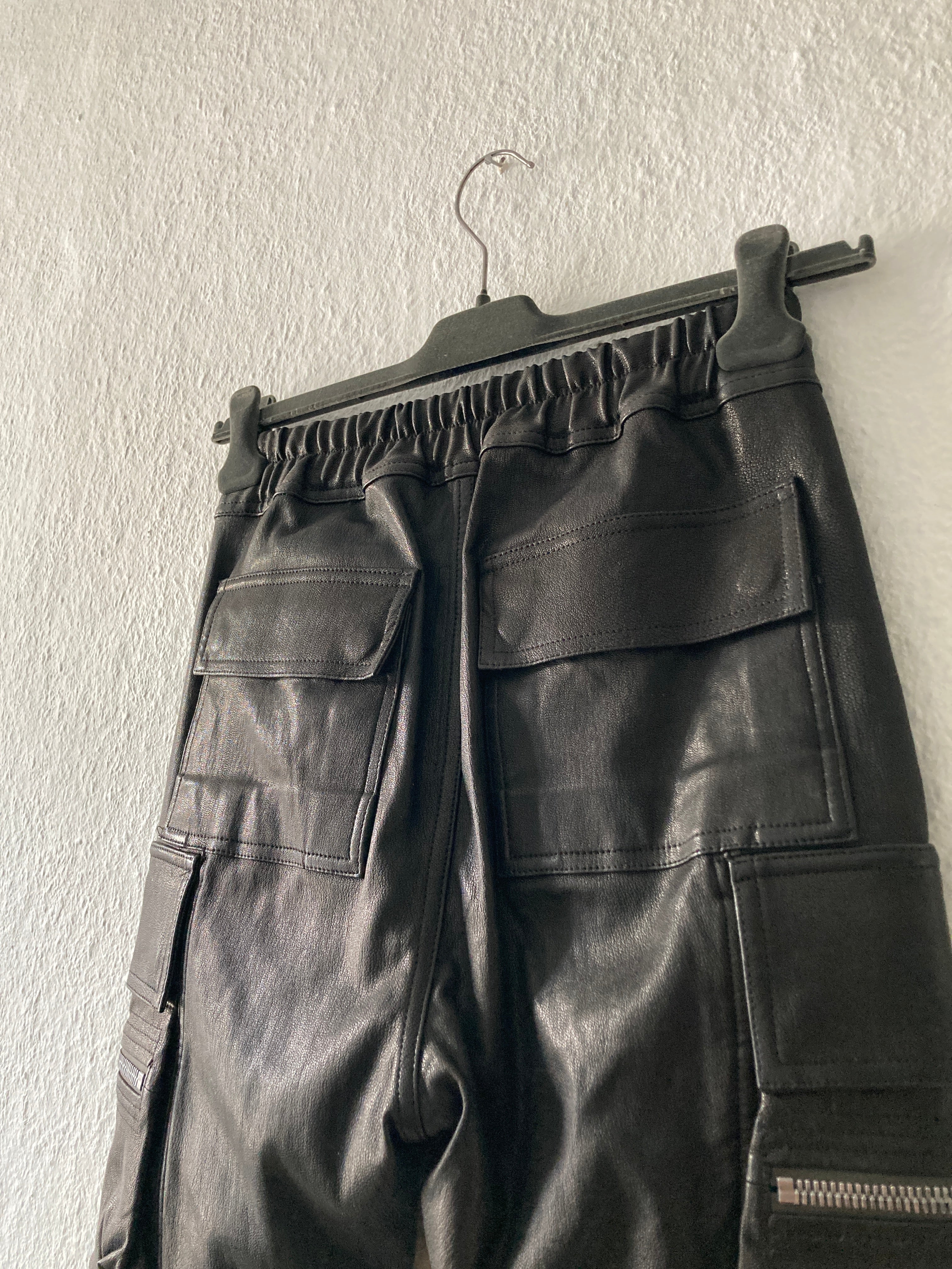 F/W 22 "STROBE" Goat Leather Mastodon Cargo Pants Rick Owens IT46/S