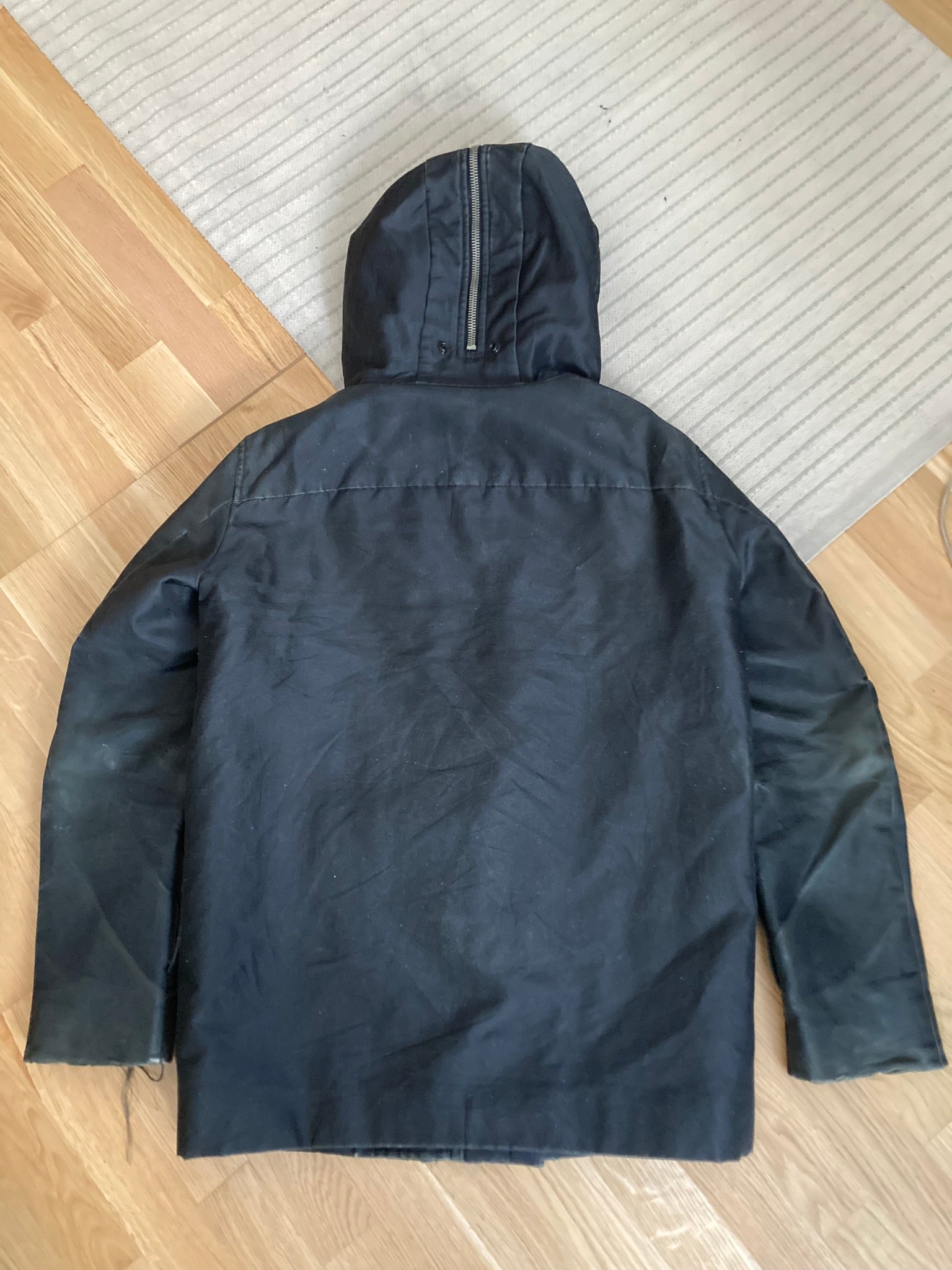 F/W 09 "CRUST" Runway Silk Exploder Jacket in Black and Size M