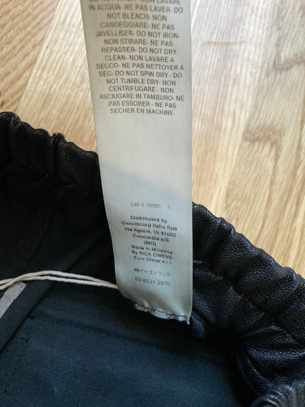 F/W 22 "STROBE" Goat Leather Mastodon Cargo Pants Rick Owens IT46/S