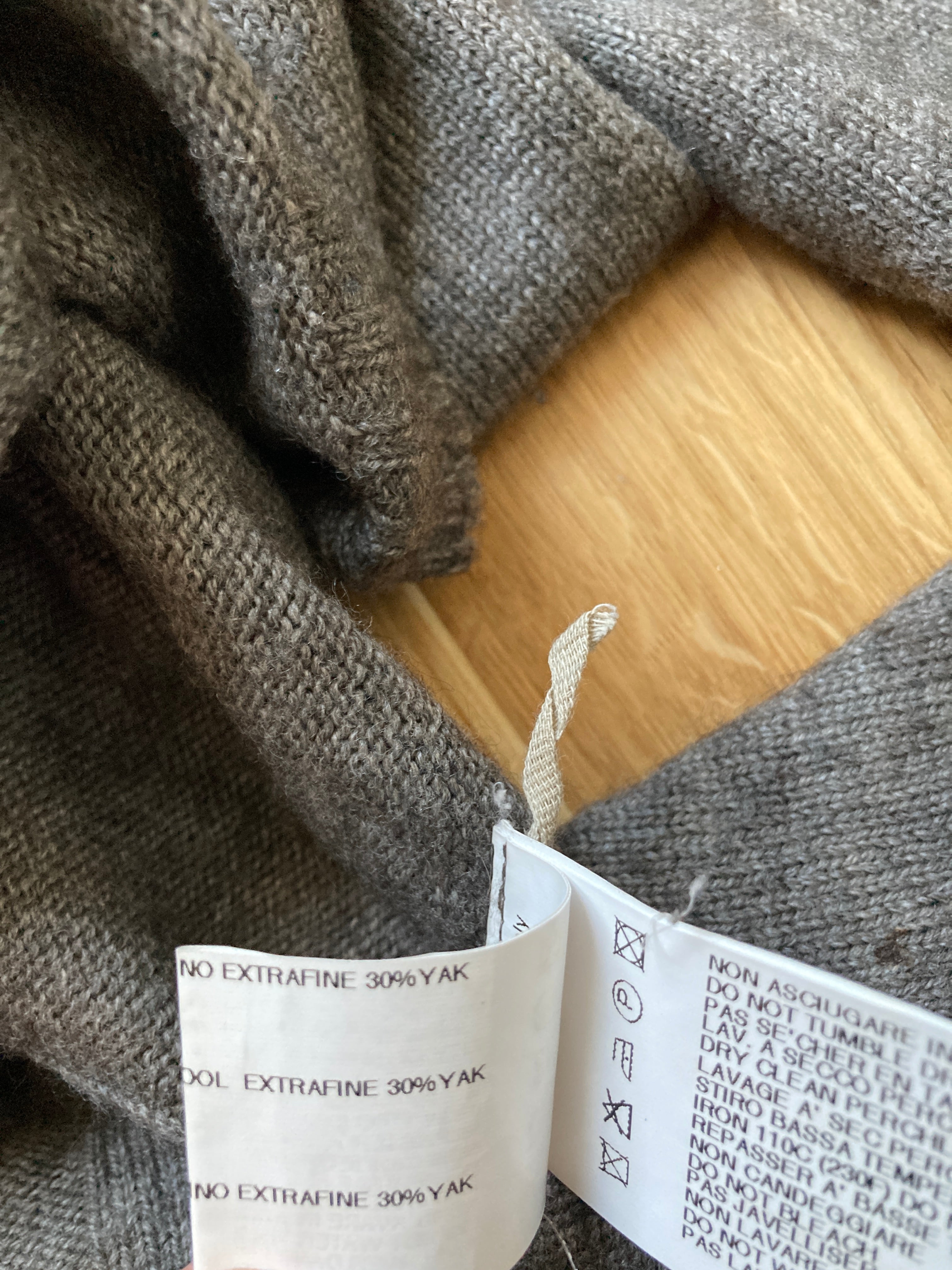 F/W 12 "MOUNTAIN" Wool & Yak Runway Turtleneck Knit Rick Owens M