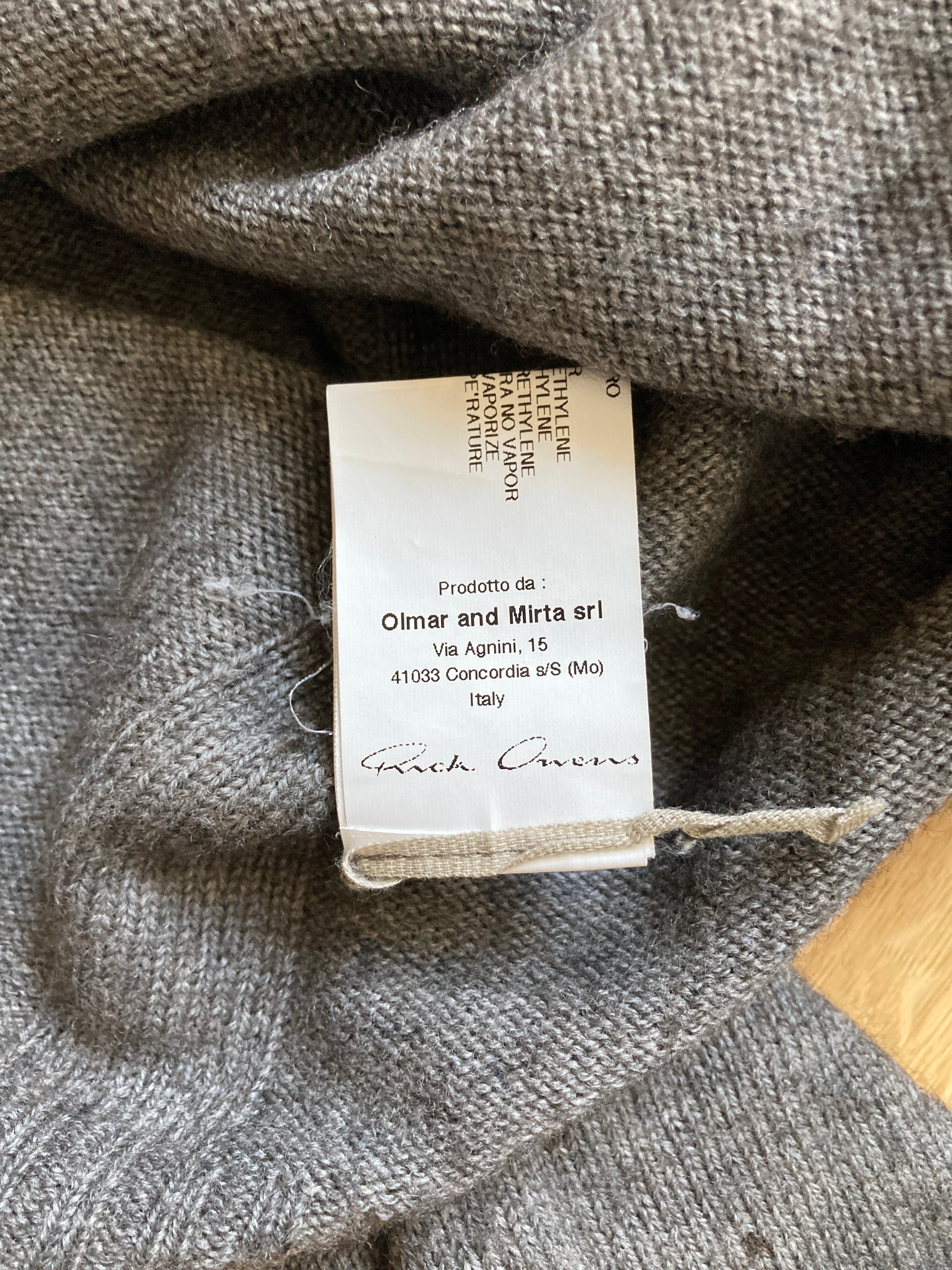 F/W 12 "MOUNTAIN" Wool & Yak Runway Turtleneck Knit Rick Owens M