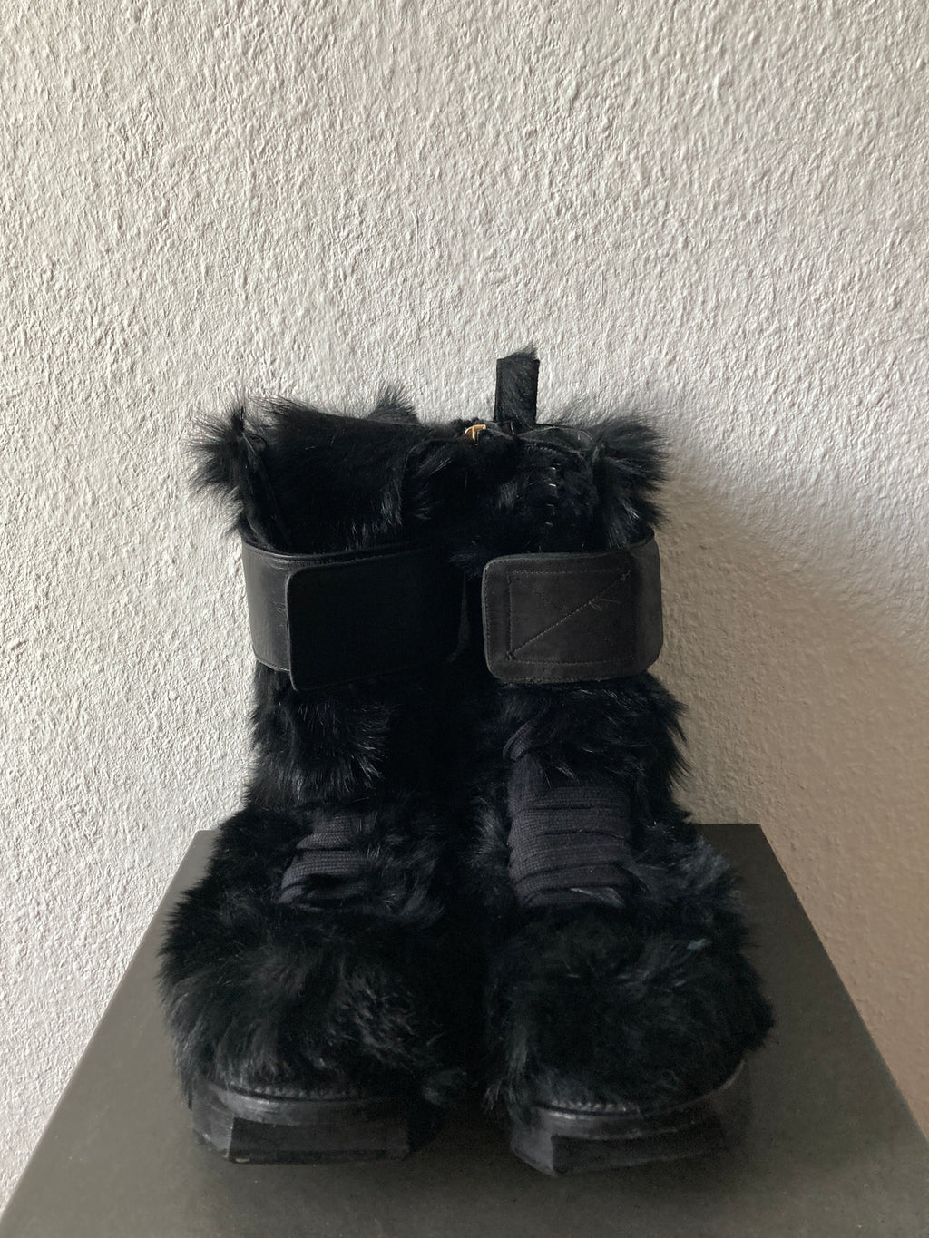 F/W 13 "PLINTH" Runway Fur Hiker Megatooth Boots Rick Owens