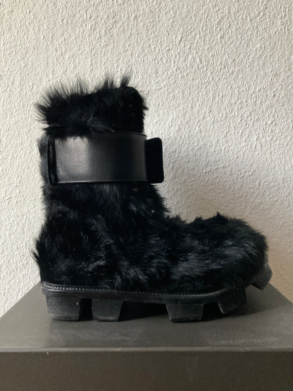 F/W 13 "PLINTH" Runway Fur Hiker Megatooth Boots Rick Owens
