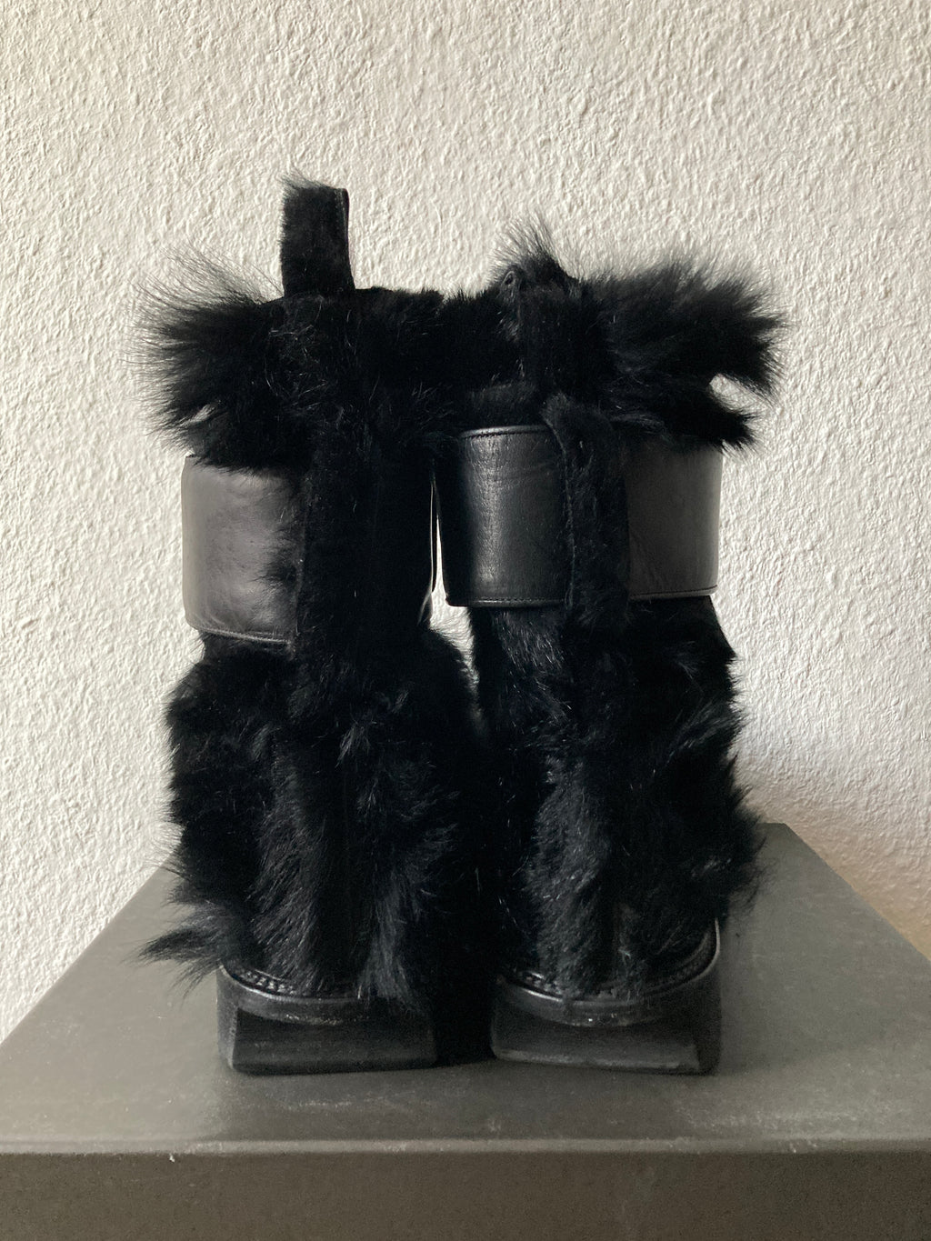 F/W 13 "PLINTH" Runway Fur Hiker Megatooth Boots Rick Owens