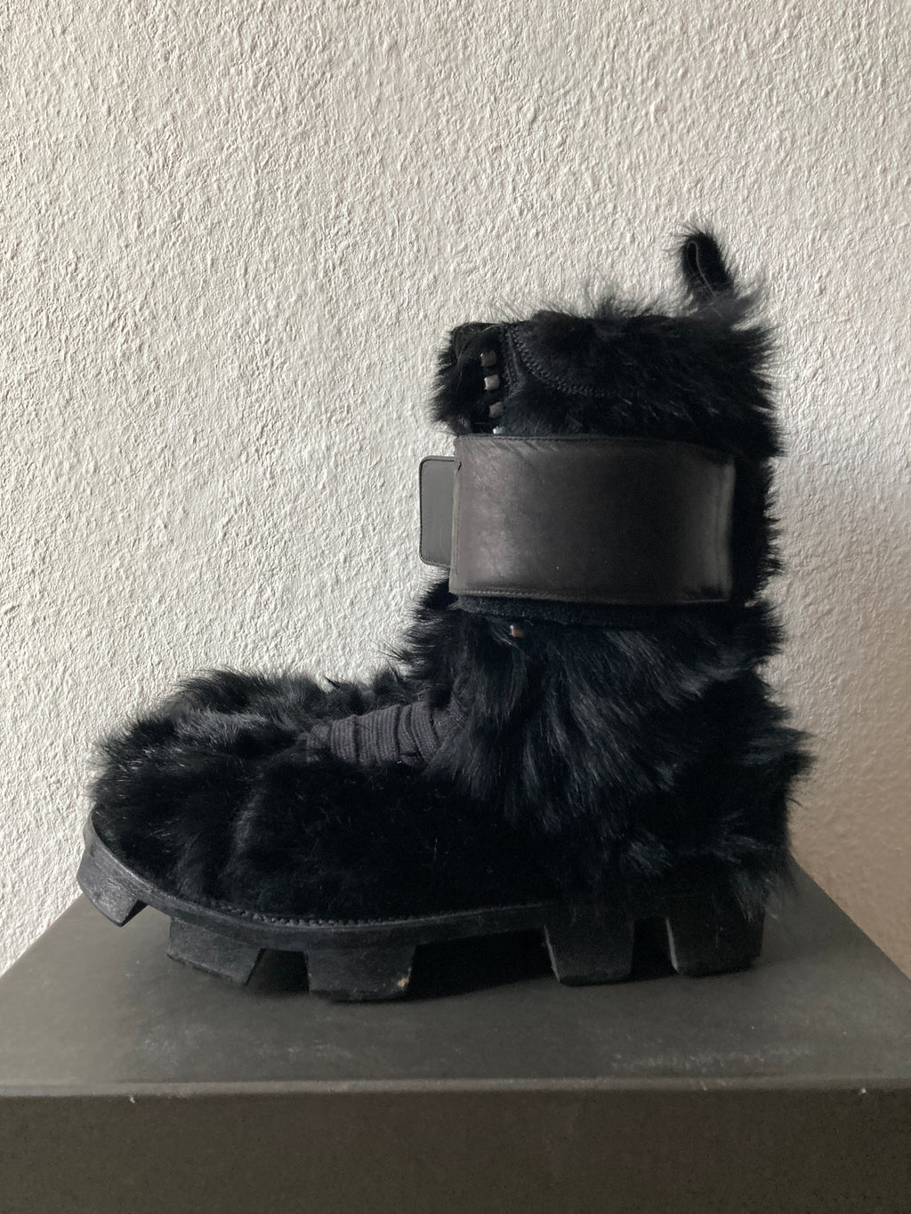 F/W 13 "PLINTH" Runway Fur Hiker Megatooth Boots Rick Owens