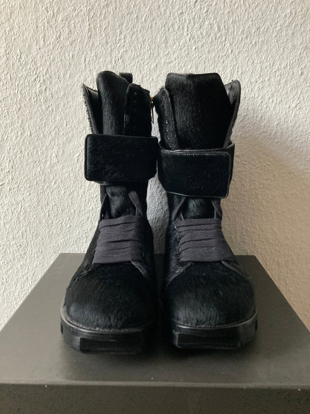 F/W 13 "PLINTH" Runway Pony Hair Hiker Megatooth Boots IT45