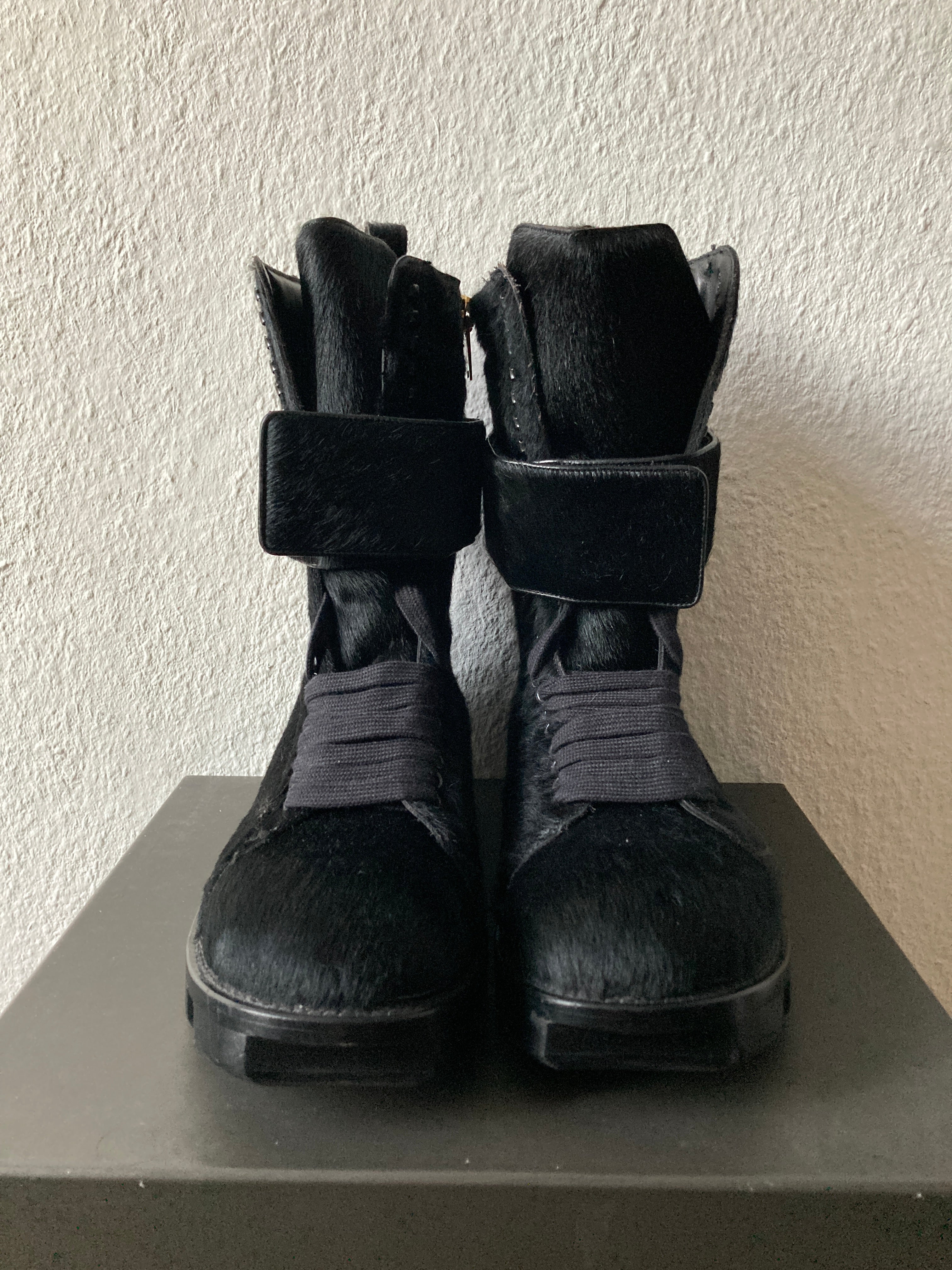 F/W 13 "PLINTH" Runway Pony Hair Hiker Megatooth Boots IT45