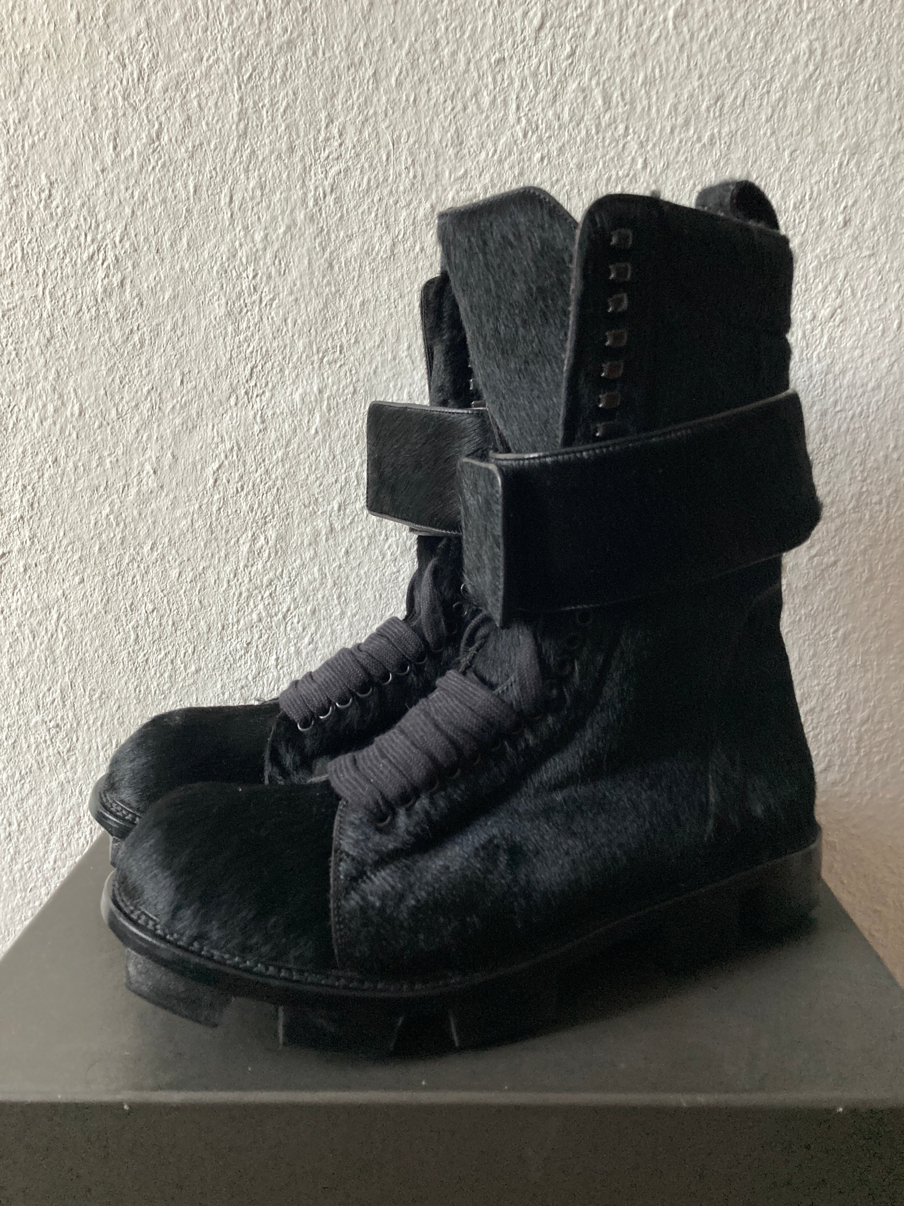 F/W 13 "PLINTH" Runway Pony Hair Hiker Megatooth Boots IT45