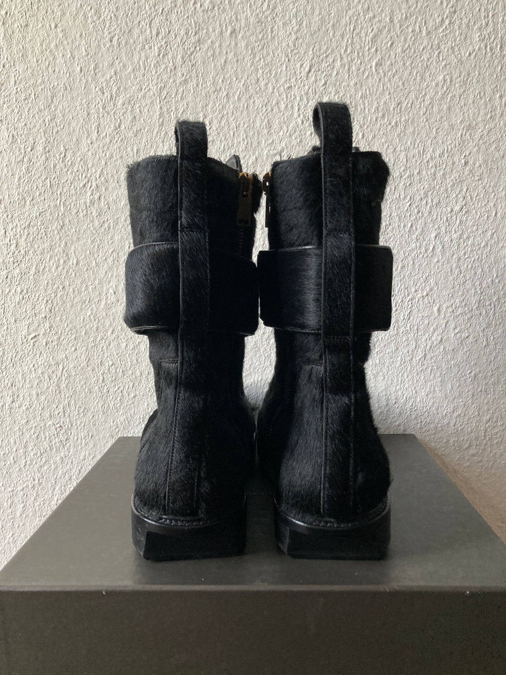 F/W 13 "PLINTH" Runway Pony Hair Hiker Megatooth Boots IT45