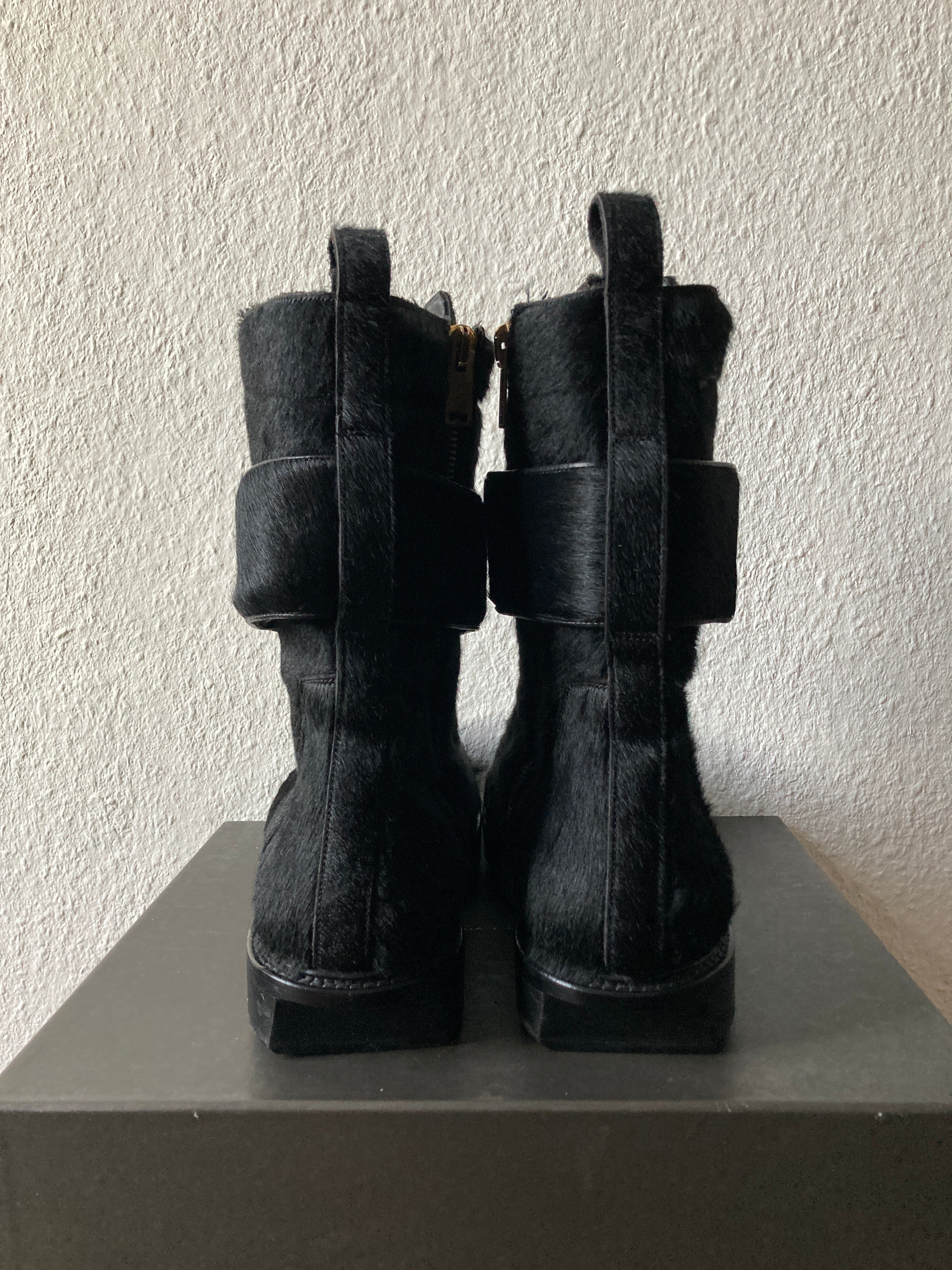 F/W 13 "PLINTH" Runway Pony Hair Hiker Megatooth Boots IT45