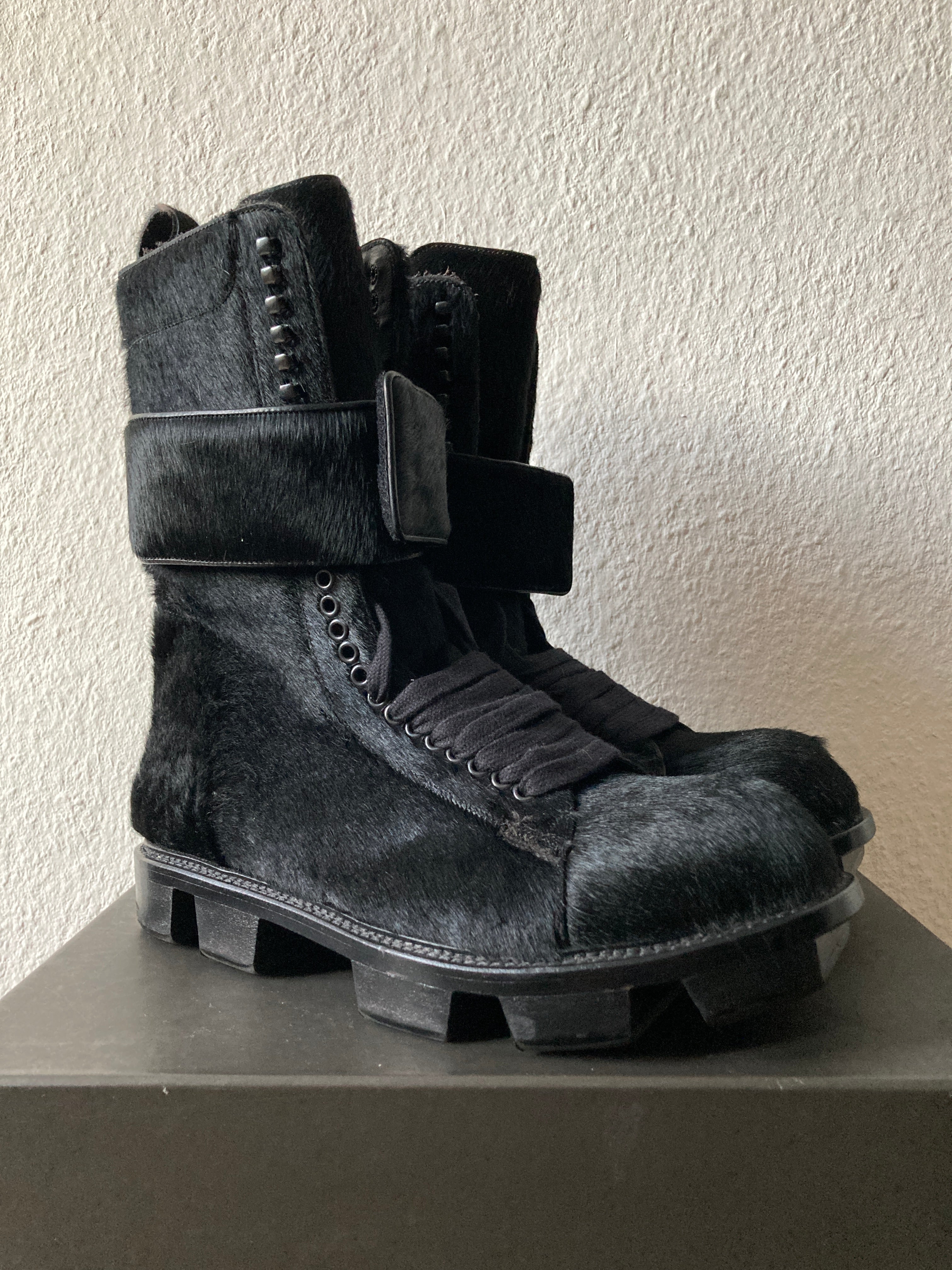 F/W 13 "PLINTH" Runway Pony Hair Hiker Megatooth Boots IT45