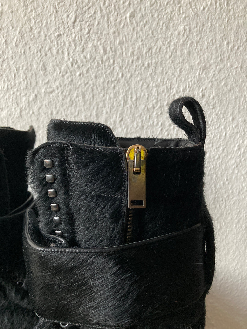 F/W 13 "PLINTH" Runway Pony Hair Hiker Megatooth Boots IT45