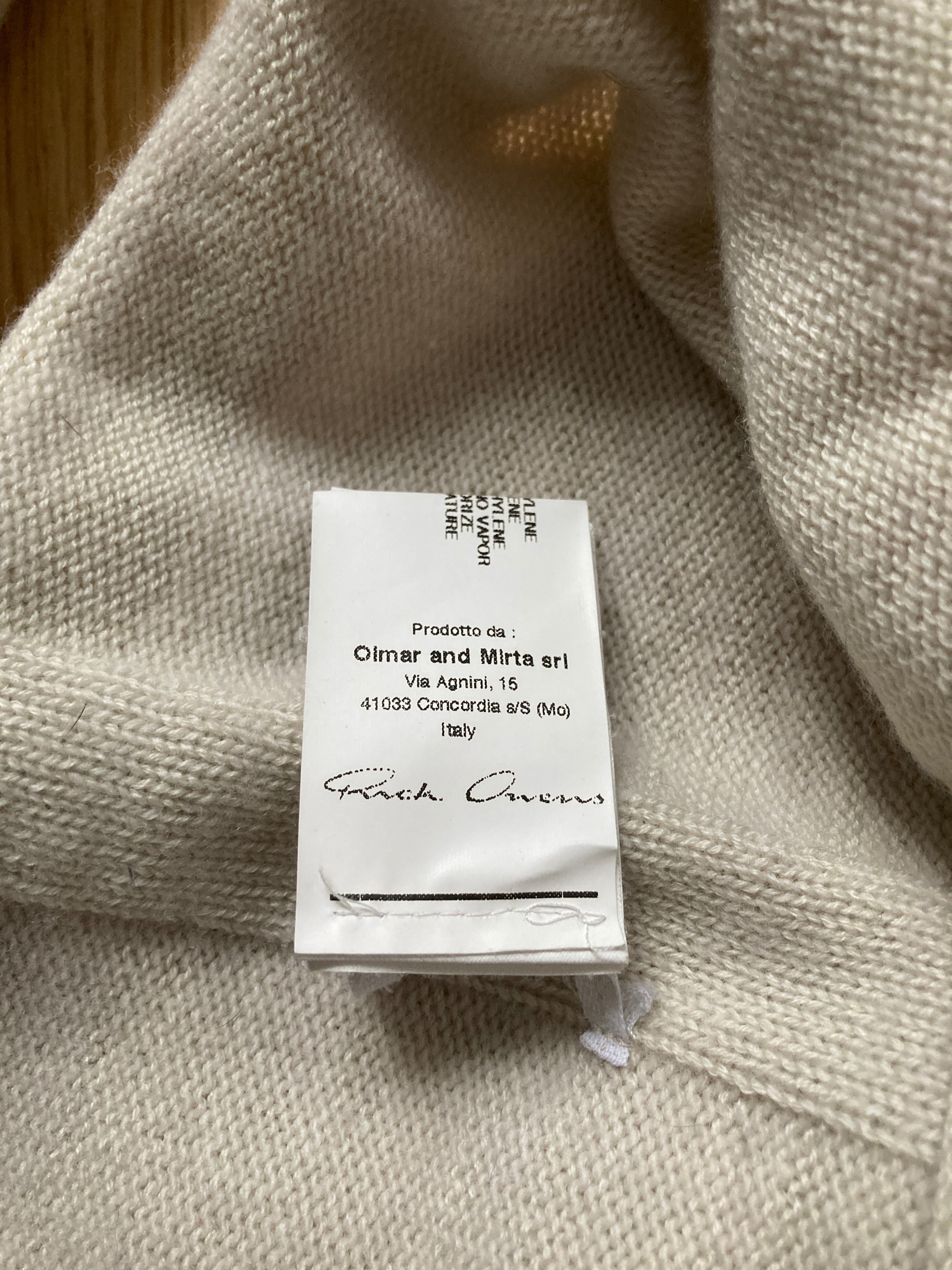 F/W 12 "MOUNTAIN" Cashmere & Wool Rollneck Pullover Rick Owens M