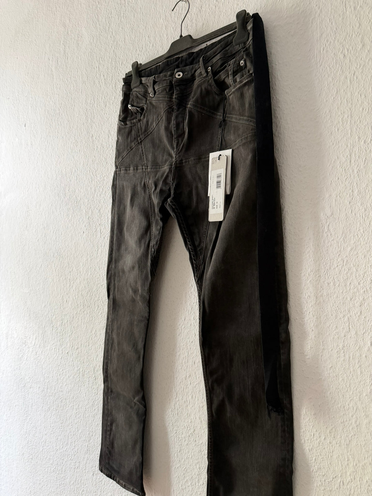 S/S 23 "EDFU" Dark Dust Pentagram Detroit Cut Denim Jeans Rick Owens US34