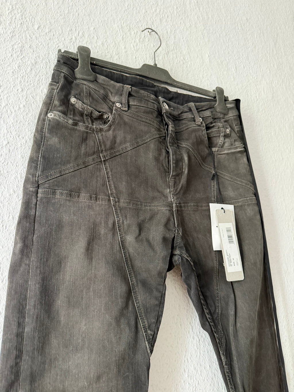S/S 23 "EDFU" Dark Dust Pentagram Detroit Cut Denim Jeans Rick Owens US34