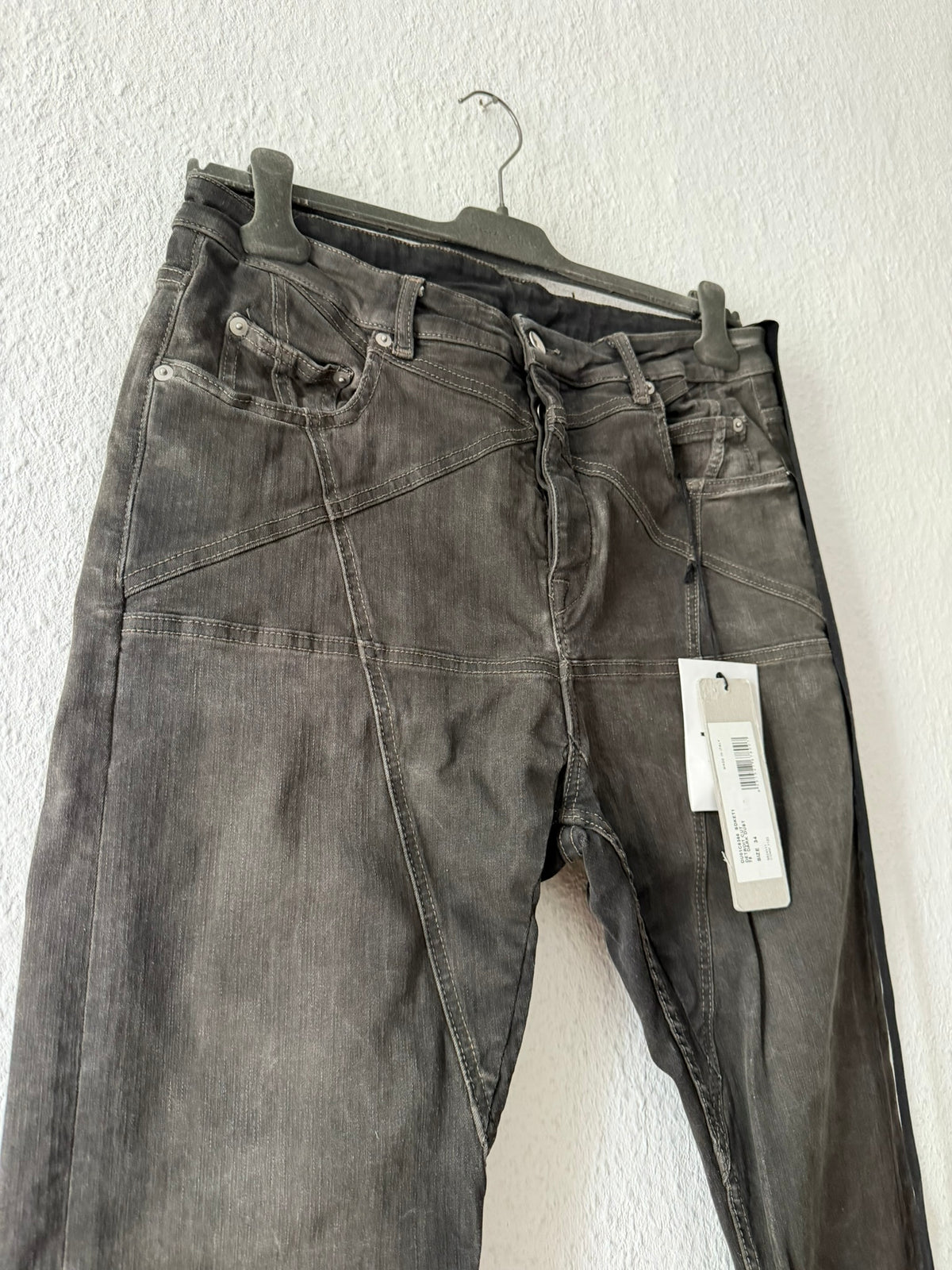 S/S 23 "EDFU" Dark Dust Pentagram Detroit Cut Denim Jeans Rick Owens US34
