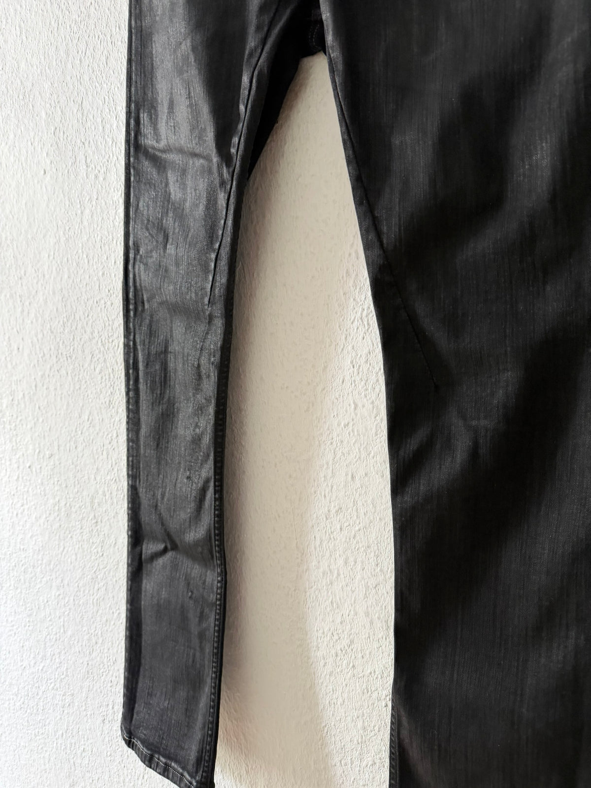 F/W 24 "PORTERVILLE" Waxed SBW Detroit Cut Denim Jeans Rick Owens US34/L