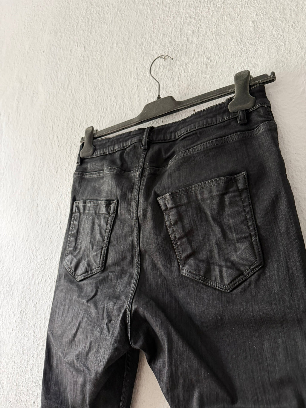 F/W 24 "PORTERVILLE" Waxed SBW Detroit Cut Denim Jeans Rick Owens US34/L