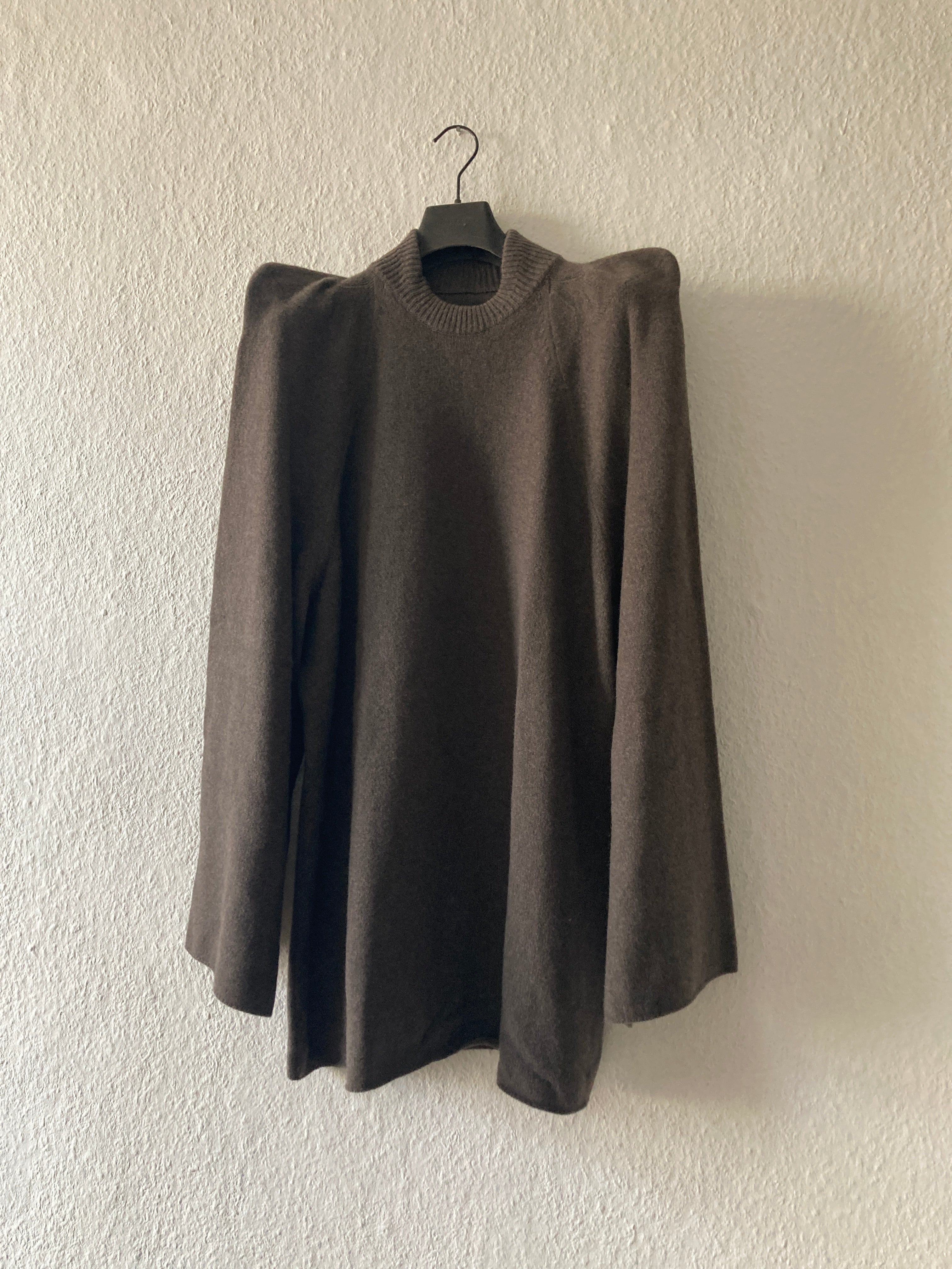 F/W 22 "STROBE" Cashmere Tec Runway Knit Sweatshirt Rick Owens