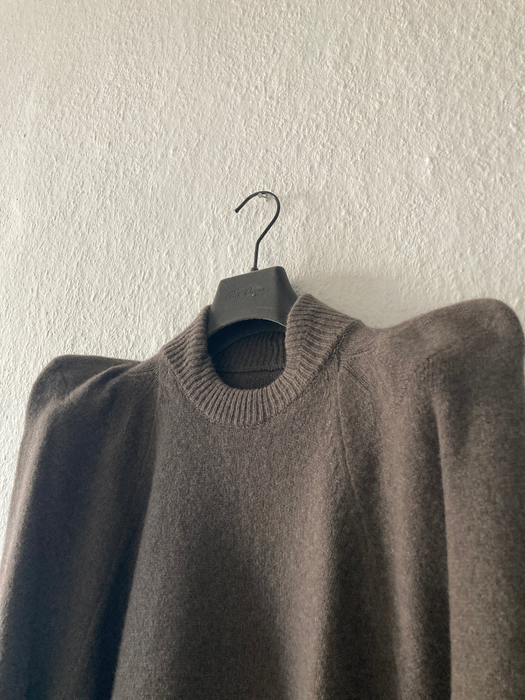 F/W 22 "STROBE" Cashmere Tec Runway Knit Sweatshirt Rick Owens