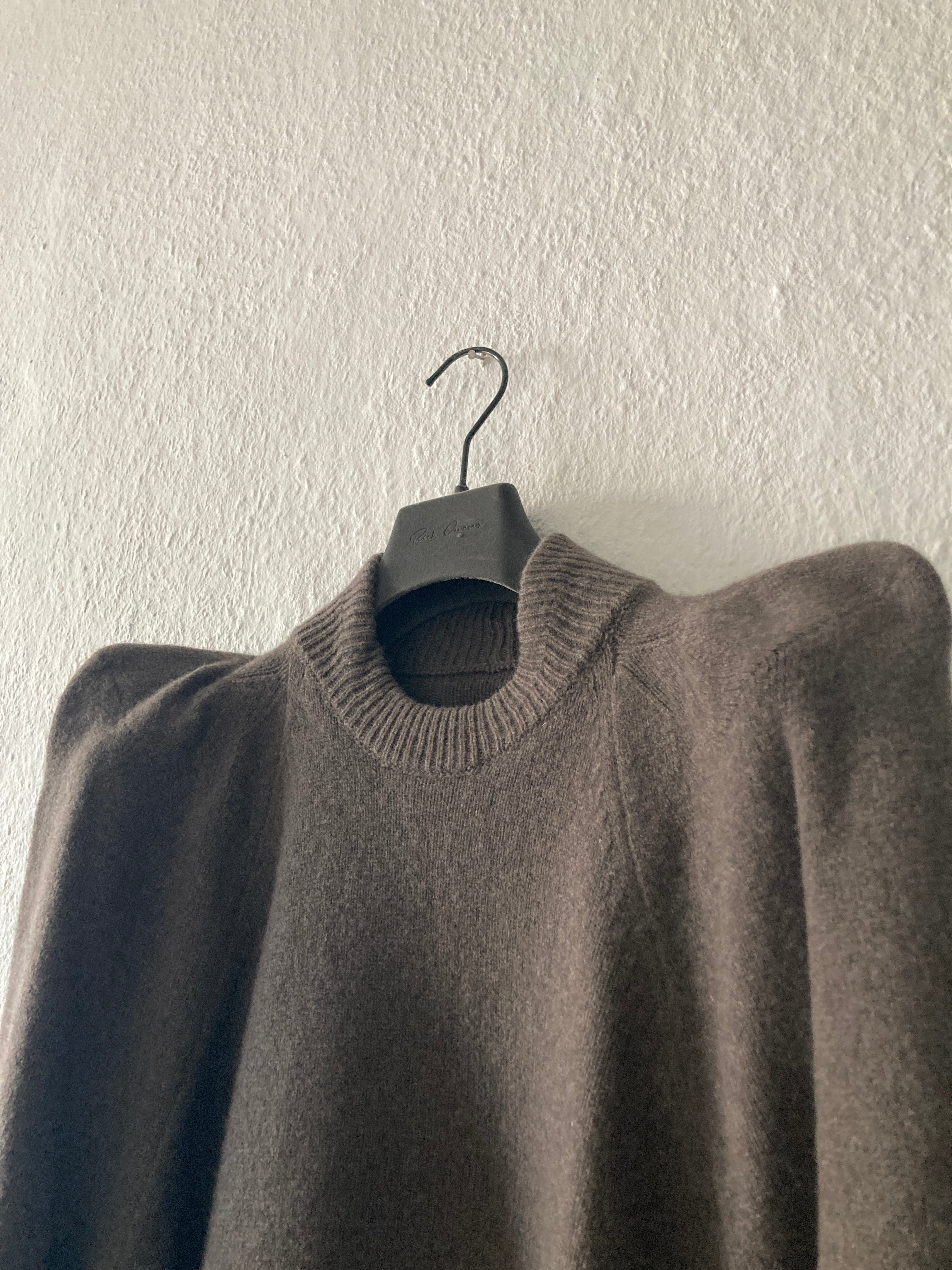 F/W 22 "STROBE" Cashmere Tec Runway Knit Sweatshirt Rick Owens