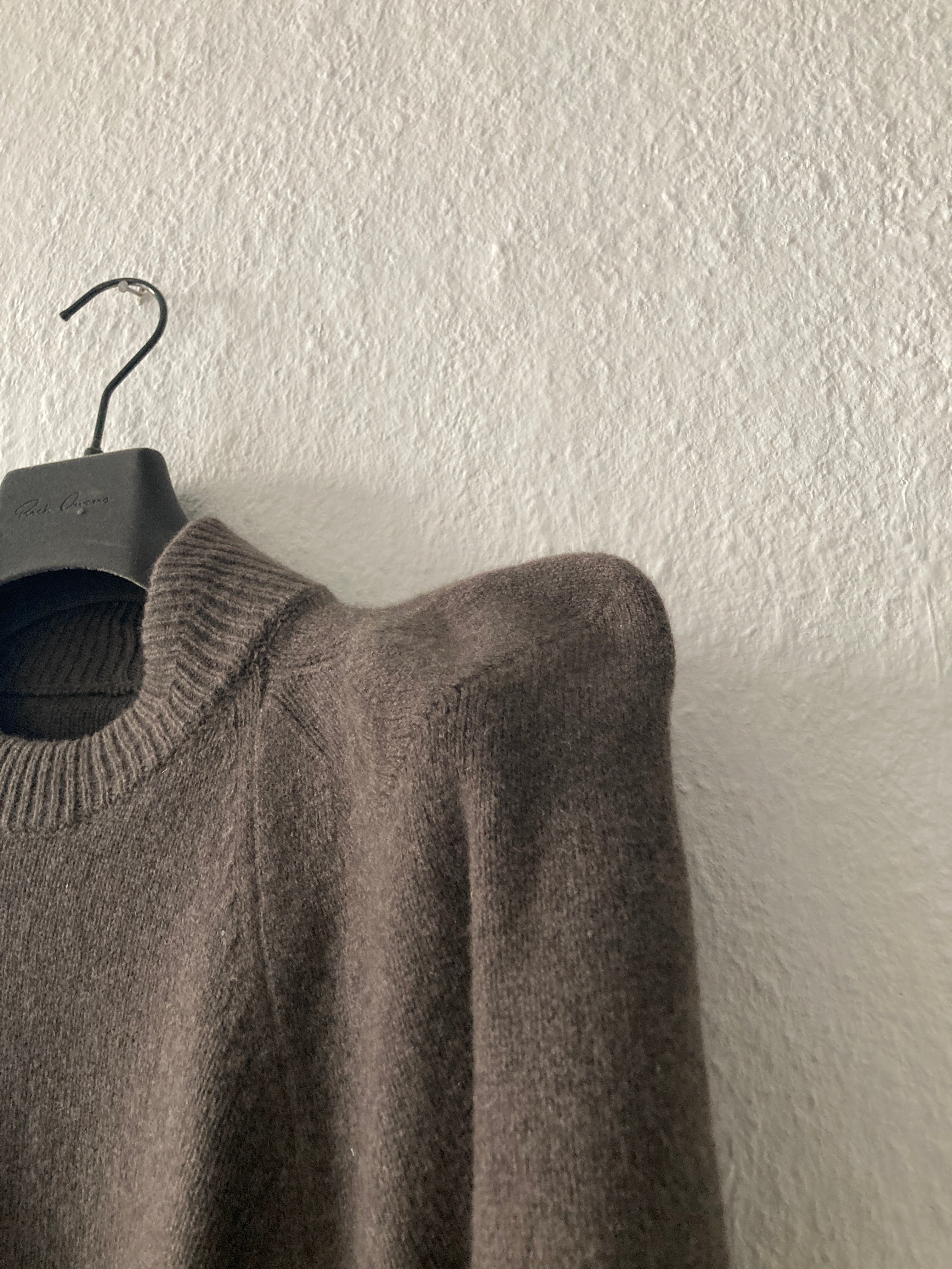 F/W 22 "STROBE" Cashmere Tec Runway Knit Sweatshirt Rick Owens