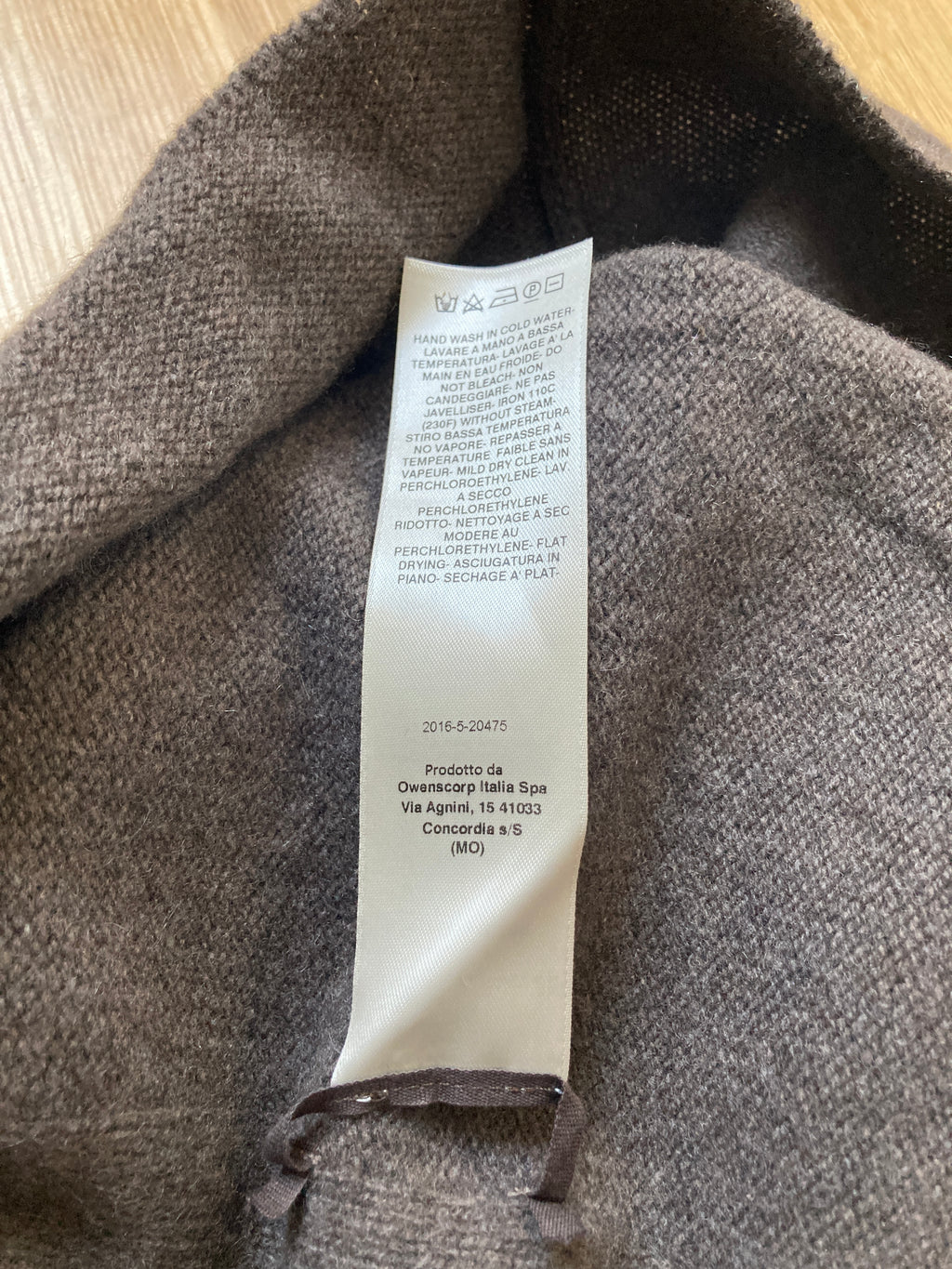 F/W 22 "STROBE" Cashmere Tec Runway Knit Sweatshirt Rick Owens