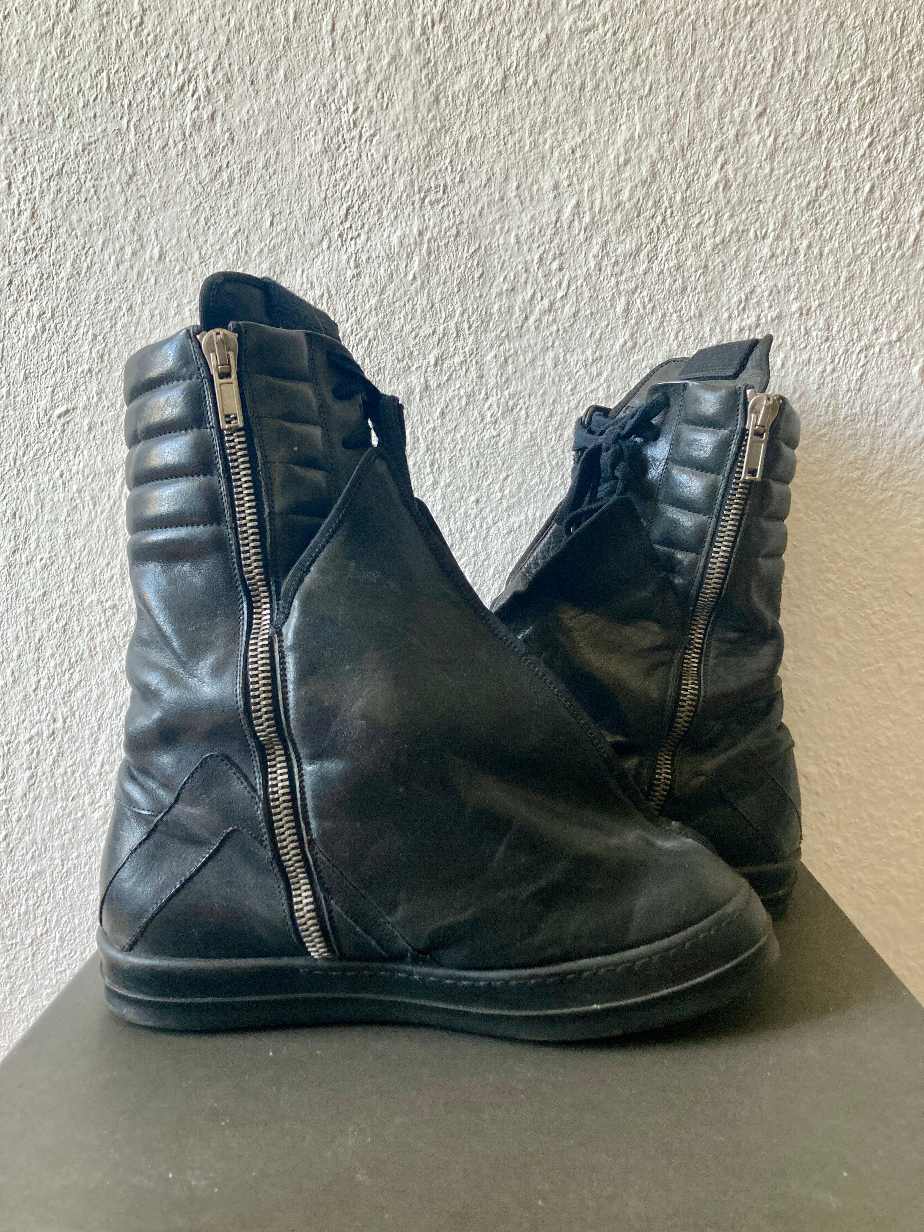 S/S 11 "ANTHEM" Turbo Basket Mega Hoof Leather Dunks Rick Owens IT43/US10
