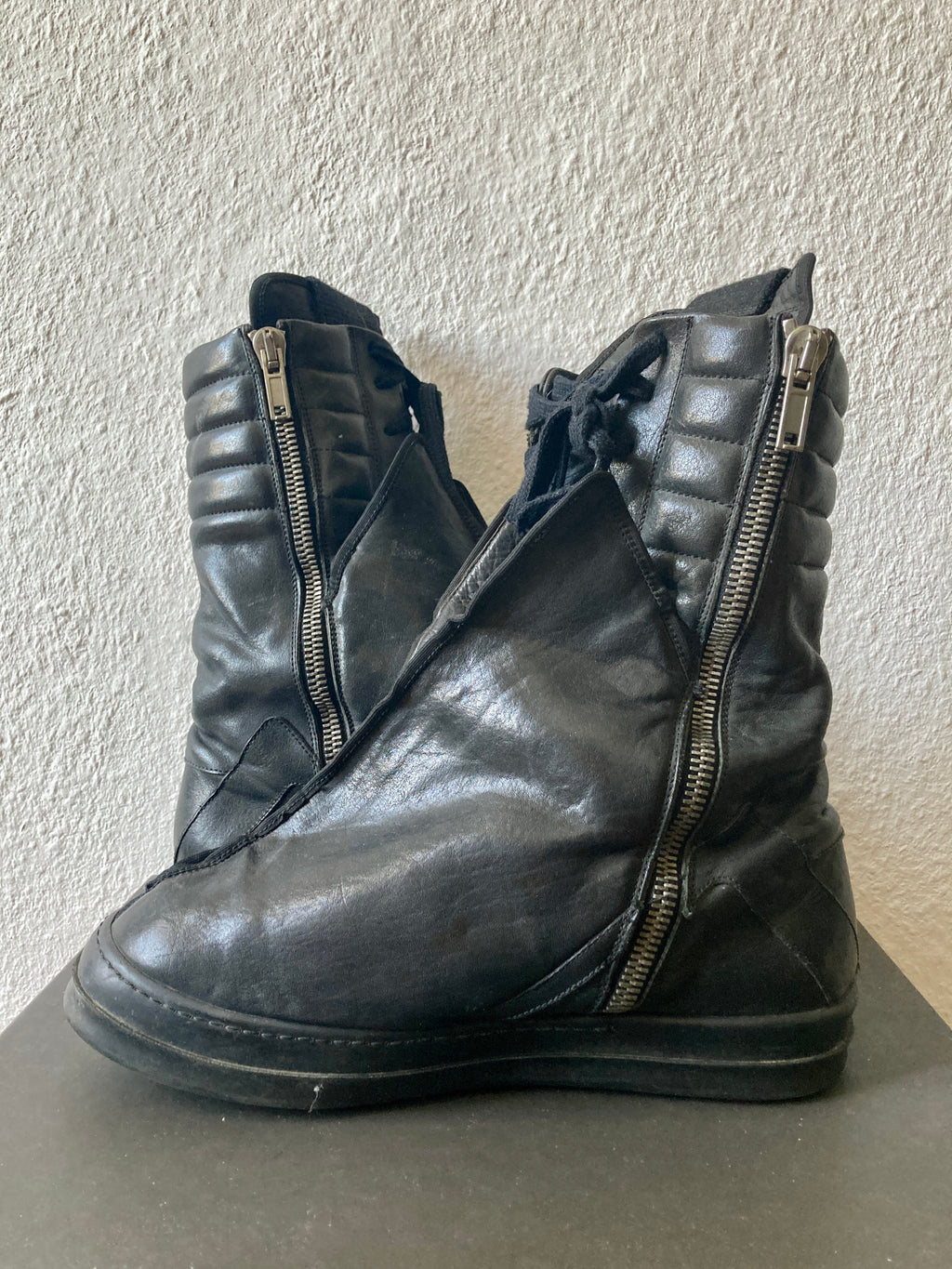 S/S 11 "ANTHEM" Turbo Basket Mega Hoof Leather Dunks Rick Owens IT43/US10