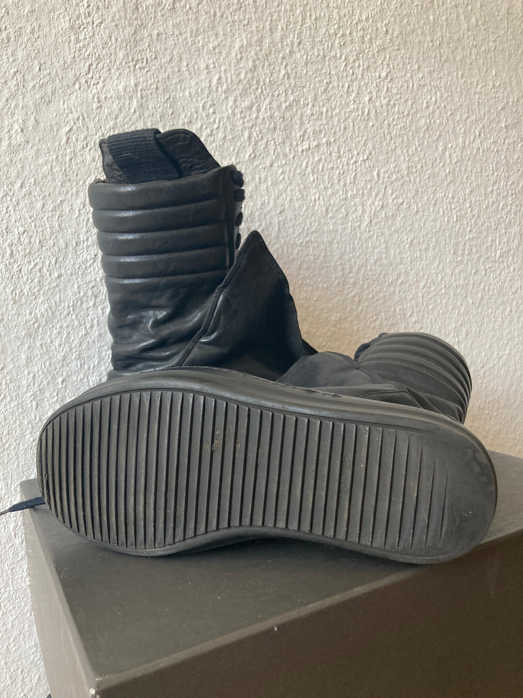 S/S 11 "ANTHEM" Turbo Basket Mega Hoof Leather Dunks Rick Owens IT43/US10