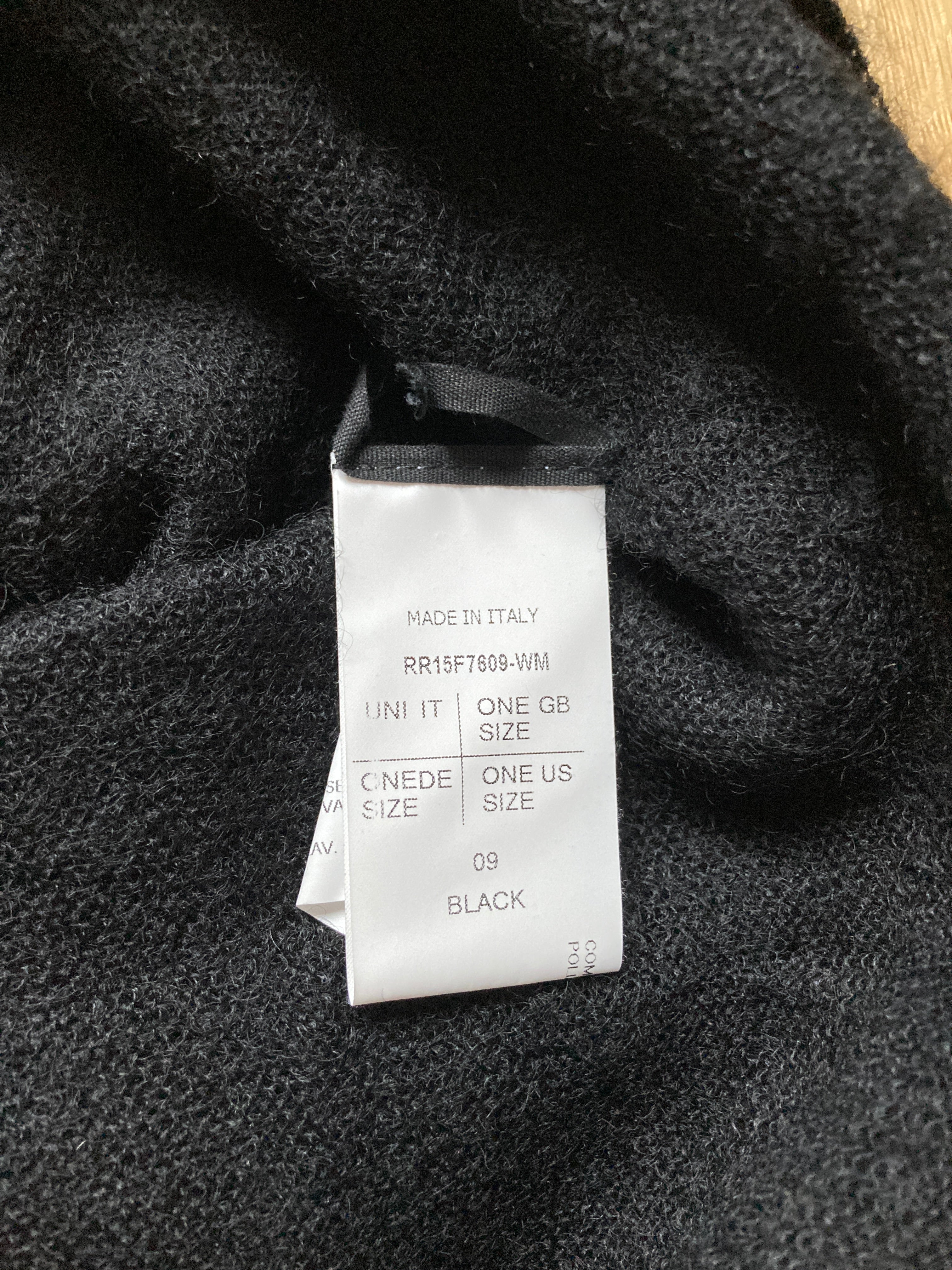 F/W 15 "SPHINX" Black Runway Mohair Turtleneck Rick Owens