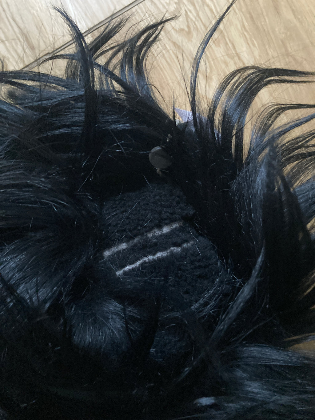 F/W 22 “STROBE” Sample Shearling Leather Goat Hair Gauntlets Rick Owens