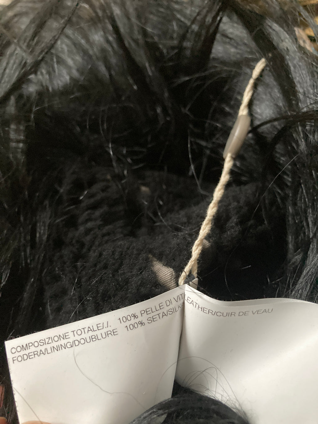 F/W 22 “STROBE” Sample Shearling Leather Goat Hair Gauntlets Rick Owens