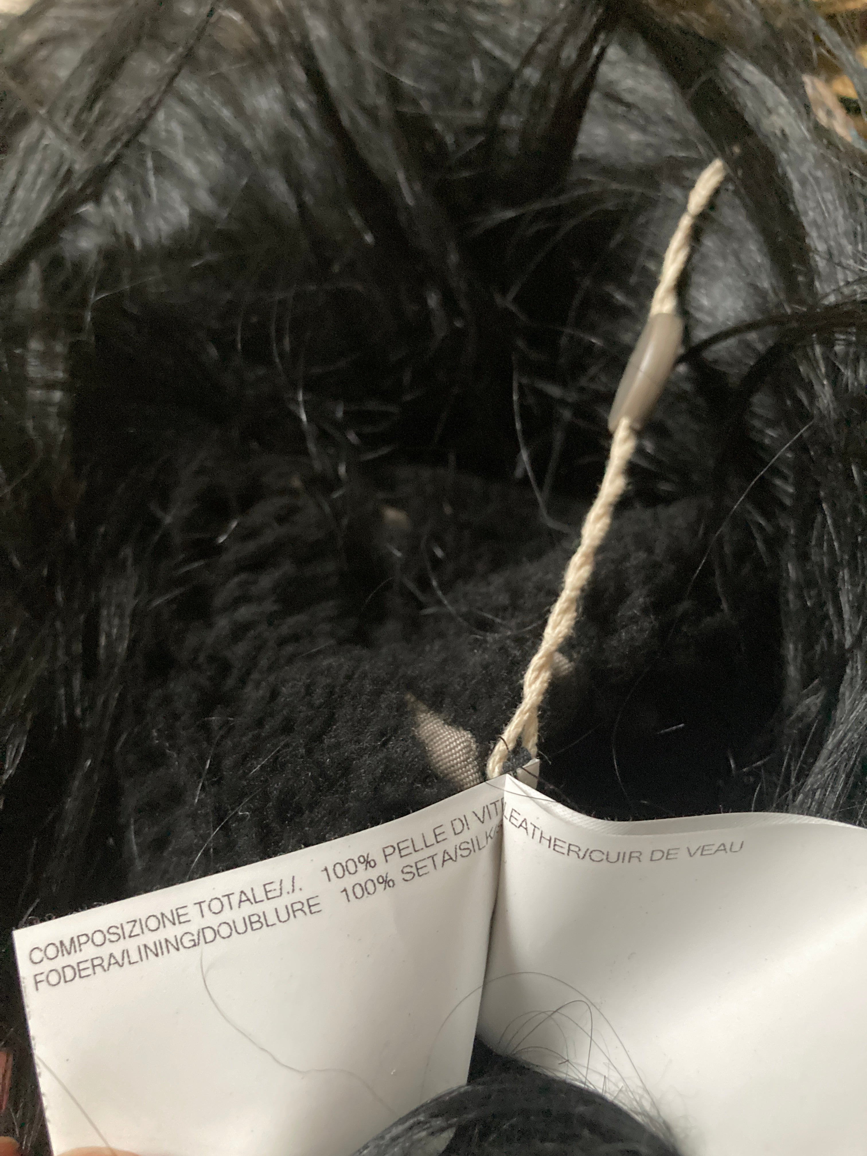 F/W 22 “STROBE” Sample Shearling Leather Goat Hair Gauntlets Rick Owens