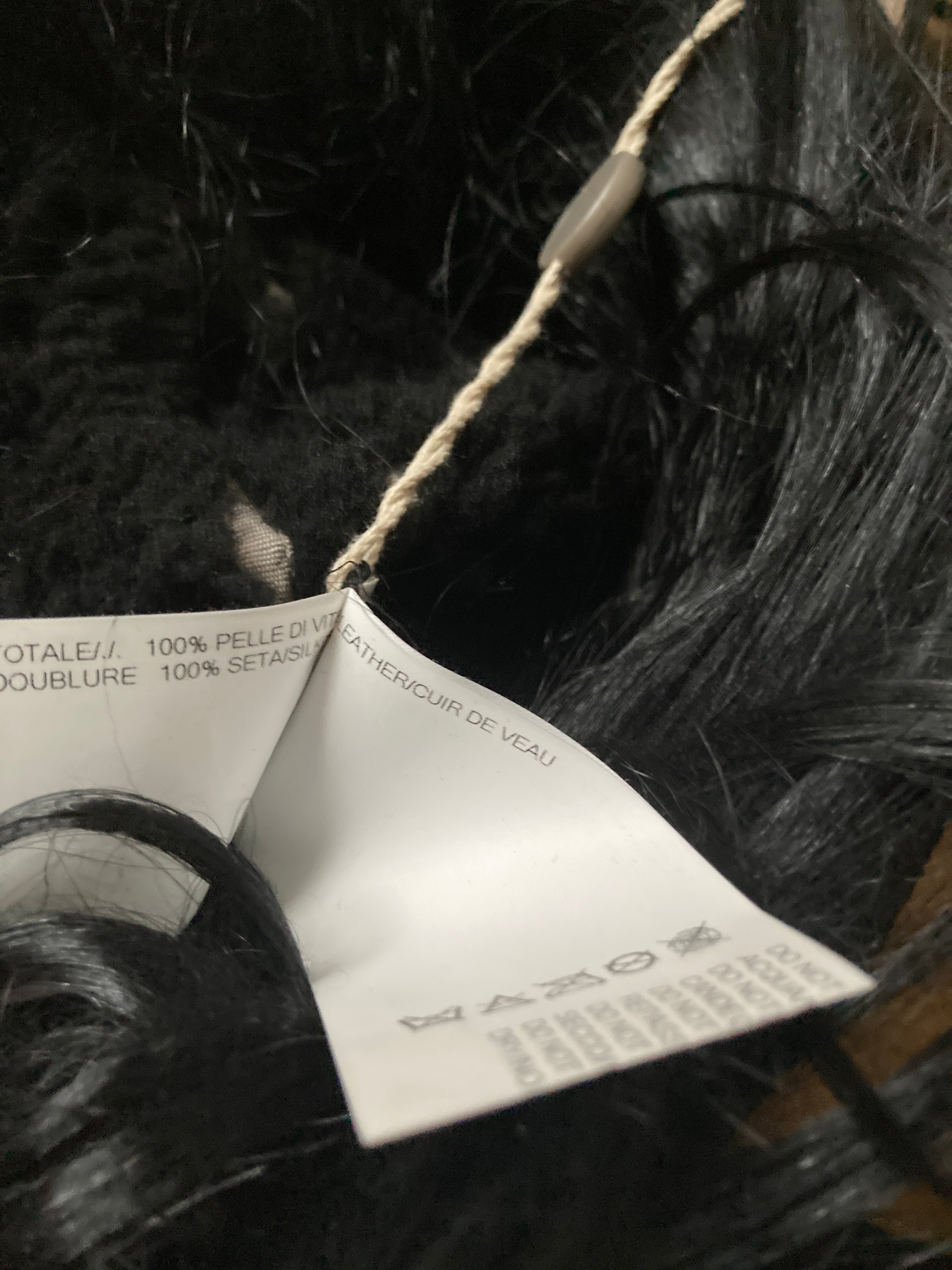 F/W 22 “STROBE” Sample Shearling Leather Goat Hair Gauntlets Rick Owens