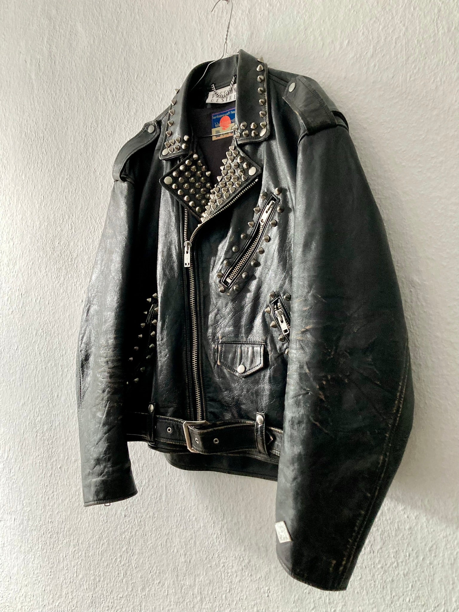 Blackmeans Limited Edition Studded Sid Vicious Cow Leather Biker