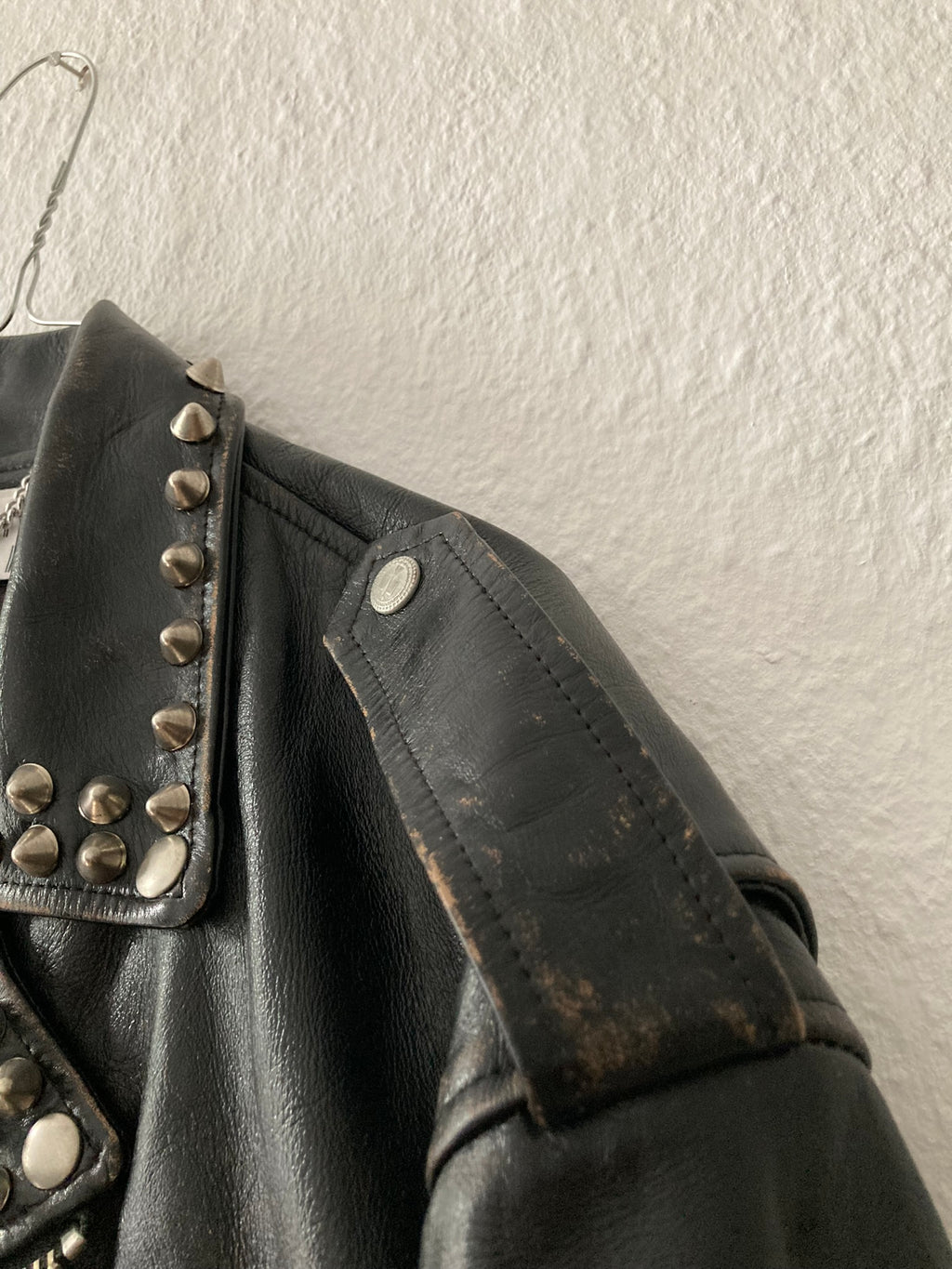 Blackmeans Limited Edition Studded Sid Vicious Cow Leather Biker Jacket in Black Size XL
