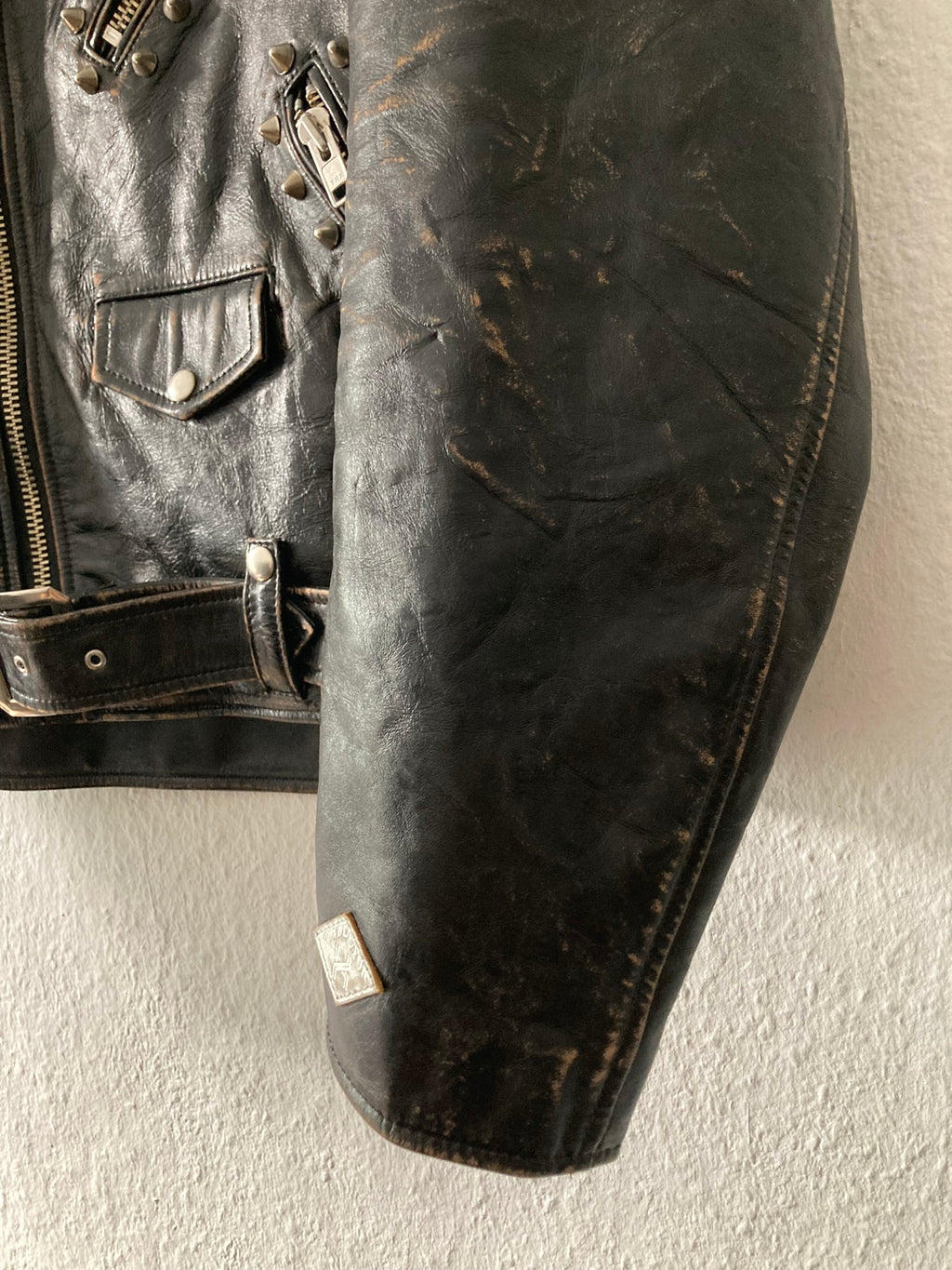 Blackmeans Limited Edition Studded Sid Vicious Cow Leather Biker Jacket in Black Size XL